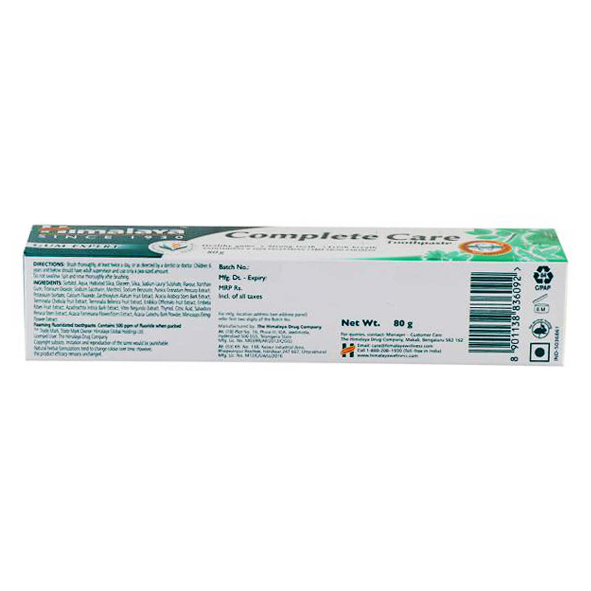 Himalaya Complete Care Gum Expert Toothpaste, 80 gm, Pack of 1 Himalaya Complete Care Gum Expert Toothpaste, 80 gm, Pack of 1