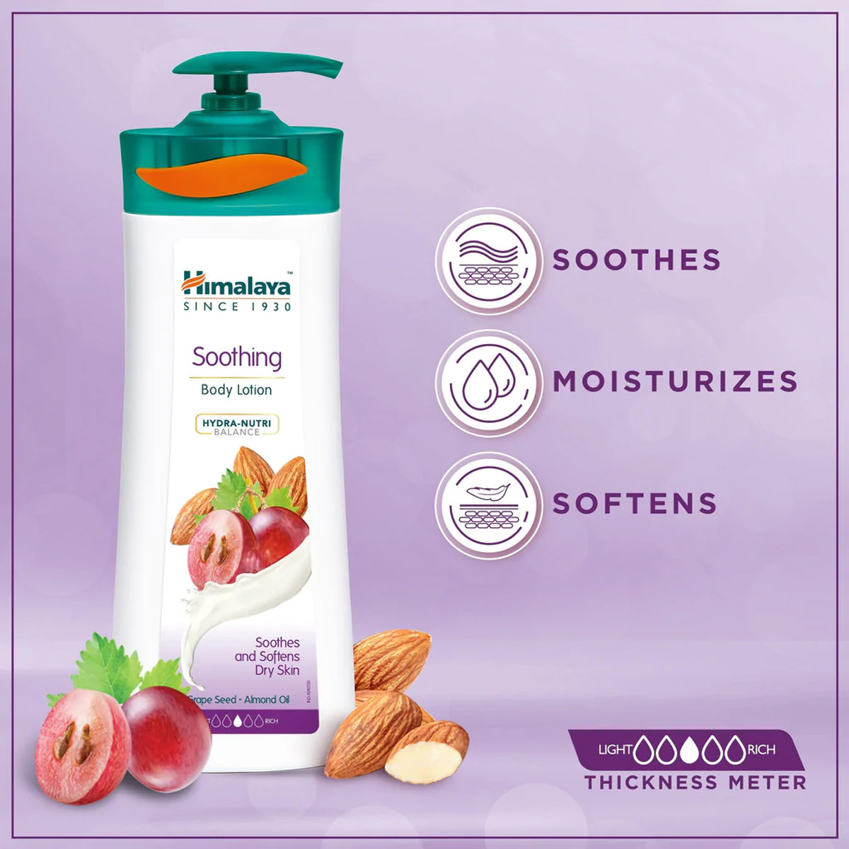 Himalaya Soothing Body Lotion 100 ml | Grape Seed & Almond Oil | Soothes & Soften Dry Skin, Pack of 1 Himalaya Soothing Body Lotion 100 ml | Grape Seed & Almond Oil | Soothes & Soften Dry Skin, Pack of 1