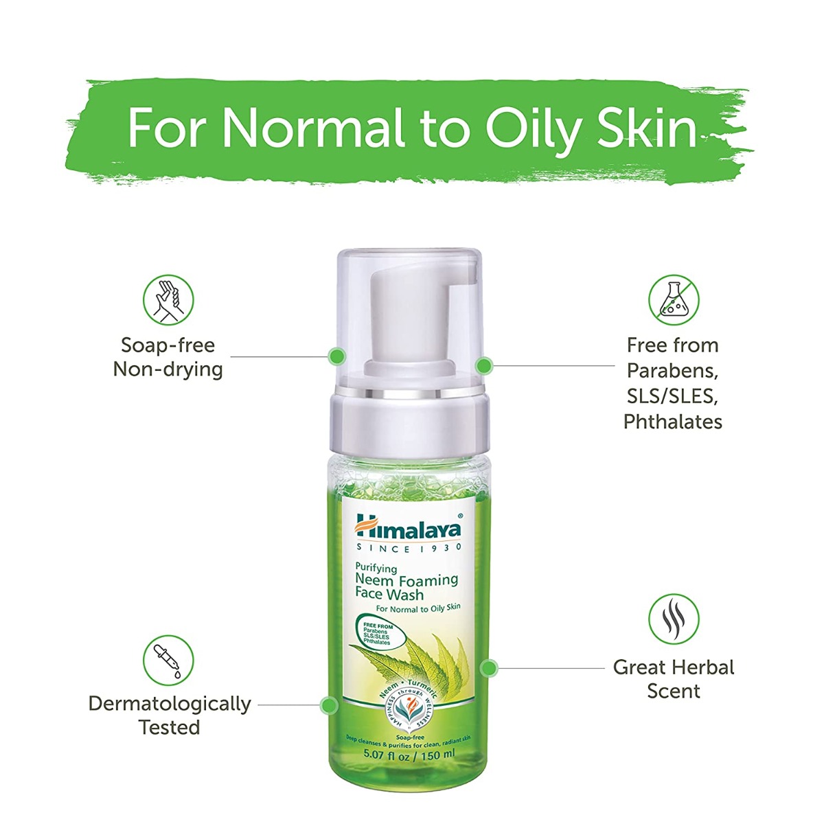 Himalaya Purifying Neem Foaming Face Wash, 150 ml | Neem & Turmeric | Purifies & Cleanses | Prevents Pimples | For All Skin Type, Pack of 1 Himalaya Purifying Neem Foaming Face Wash, 150 ml | Neem & Turmeric | Purifies & Cleanses | Prevents Pimples | For All Skin Type, Pack of 1