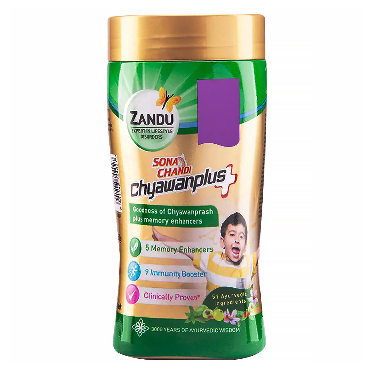 Zandu Sona Chandi Chyawanplus, 900 gm, Pack of 1