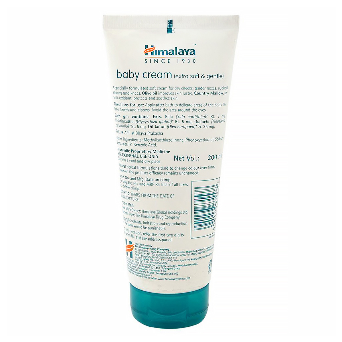 Himalaya Baby Cream, 200 ml, Pack of 1 Himalaya Baby Cream, 200 ml, Pack of 1