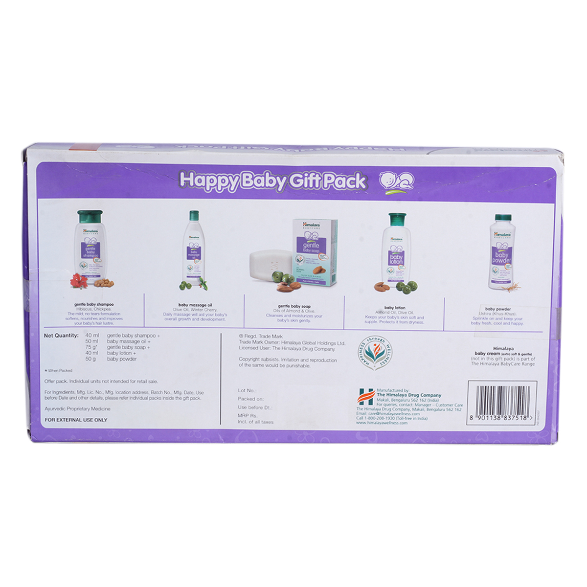 Himalaya Happy Baby Gift Pack, 5 Gift Items, Pack of 1 Himalaya Happy Baby Gift Pack, 5 Gift Items, Pack of 1