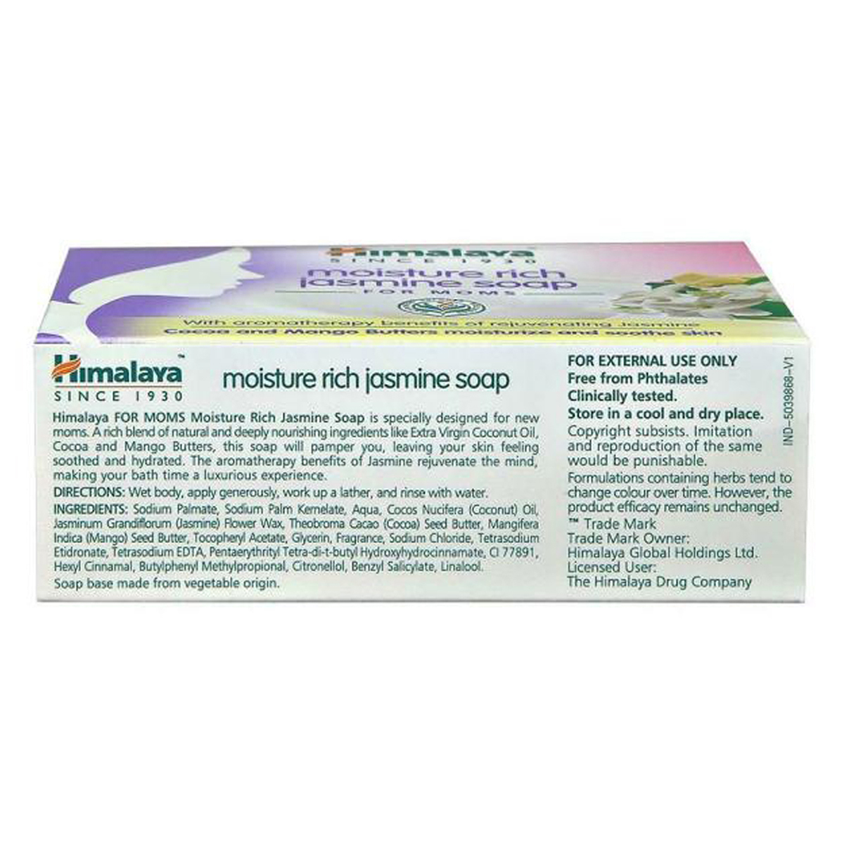 Himalaya Moisture Rich Jasmine Moms Soap 125 gm | Coacoa & Mango Butter | Hydrates, Moisturises & Soothes Skin With Aromathery Of Jasmine | For Moms, Pack of 1 Himalaya Moisture Rich Jasmine Moms Soap 125 gm | Coacoa & Mango Butter | Hydrates, Moisturises & Soothes Skin With Aromathery Of Jasmine | For Moms, Pack of 1