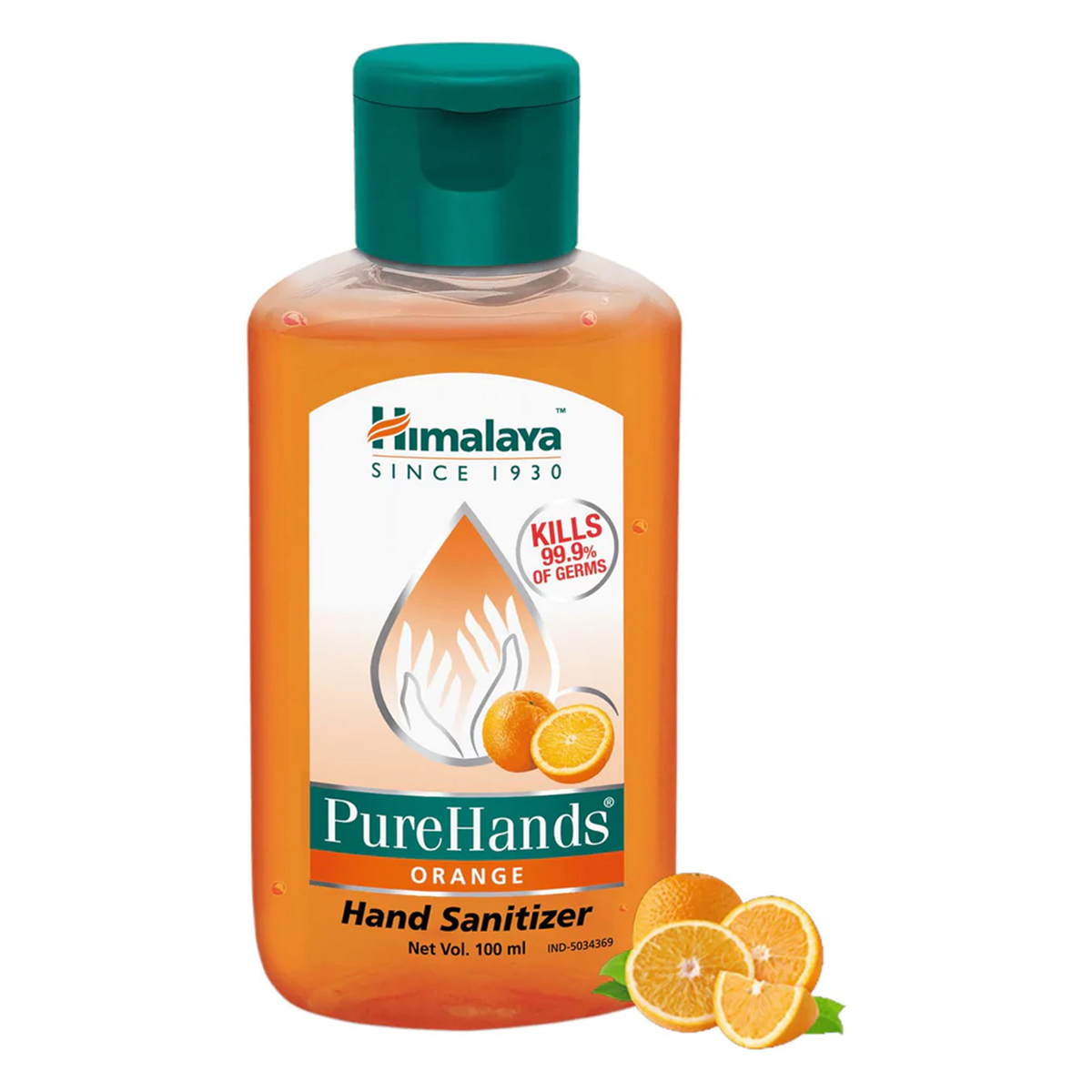 Himalaya Pure Hands Orange Flavour Hand Sanitizer 100 ml | KillS 99.9% Of Germs, Pack of 1 Himalaya Pure Hands Orange Flavour Hand Sanitizer 100 ml | KillS 99.9% Of Germs, Pack of 1