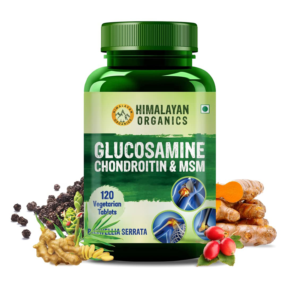 Vlado's Himalayan Organics Glucosamine Chondroitin & MSM, 120 Tablets, Pack of 1 Vlado's Himalayan Organics Glucosamine Chondroitin & MSM, 120 Tablets, Pack of 1