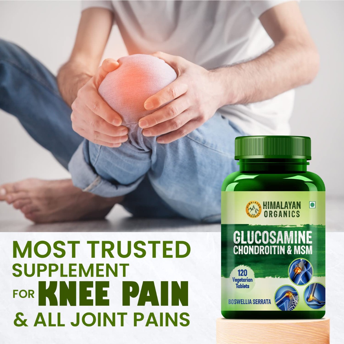 Vlado's Himalayan Organics Glucosamine Chondroitin & MSM, 120 Tablets, Pack of 1 Vlado's Himalayan Organics Glucosamine Chondroitin & MSM, 120 Tablets, Pack of 1