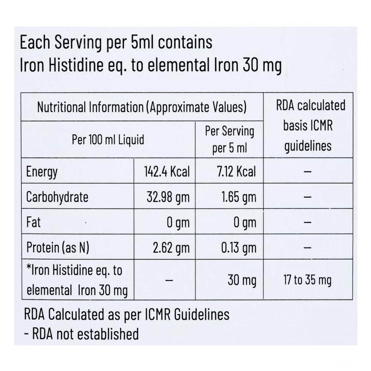 Histafer 30 mg Orange Flavour Liquid 200 ml, Pack of 1 Liquid Histafer 30 mg Orange Flavour Liquid 200 ml, Pack of 1 Liquid
