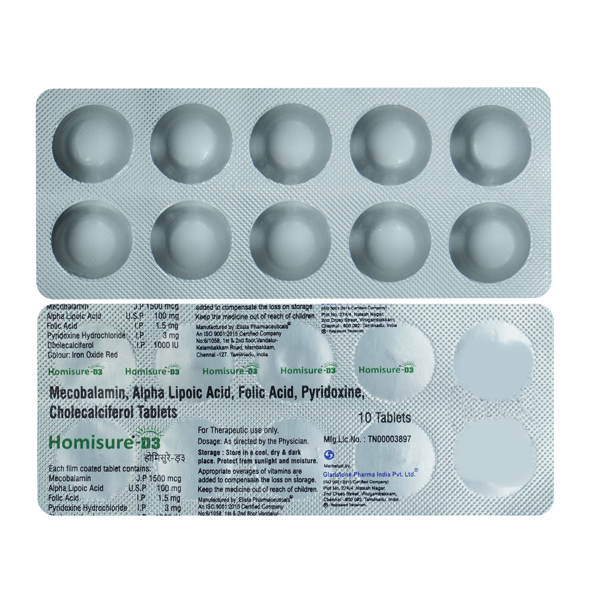 Homisure-D3 Tablet 10's, Pack of 10 Homisure-D3 Tablet 10's, Pack of 10