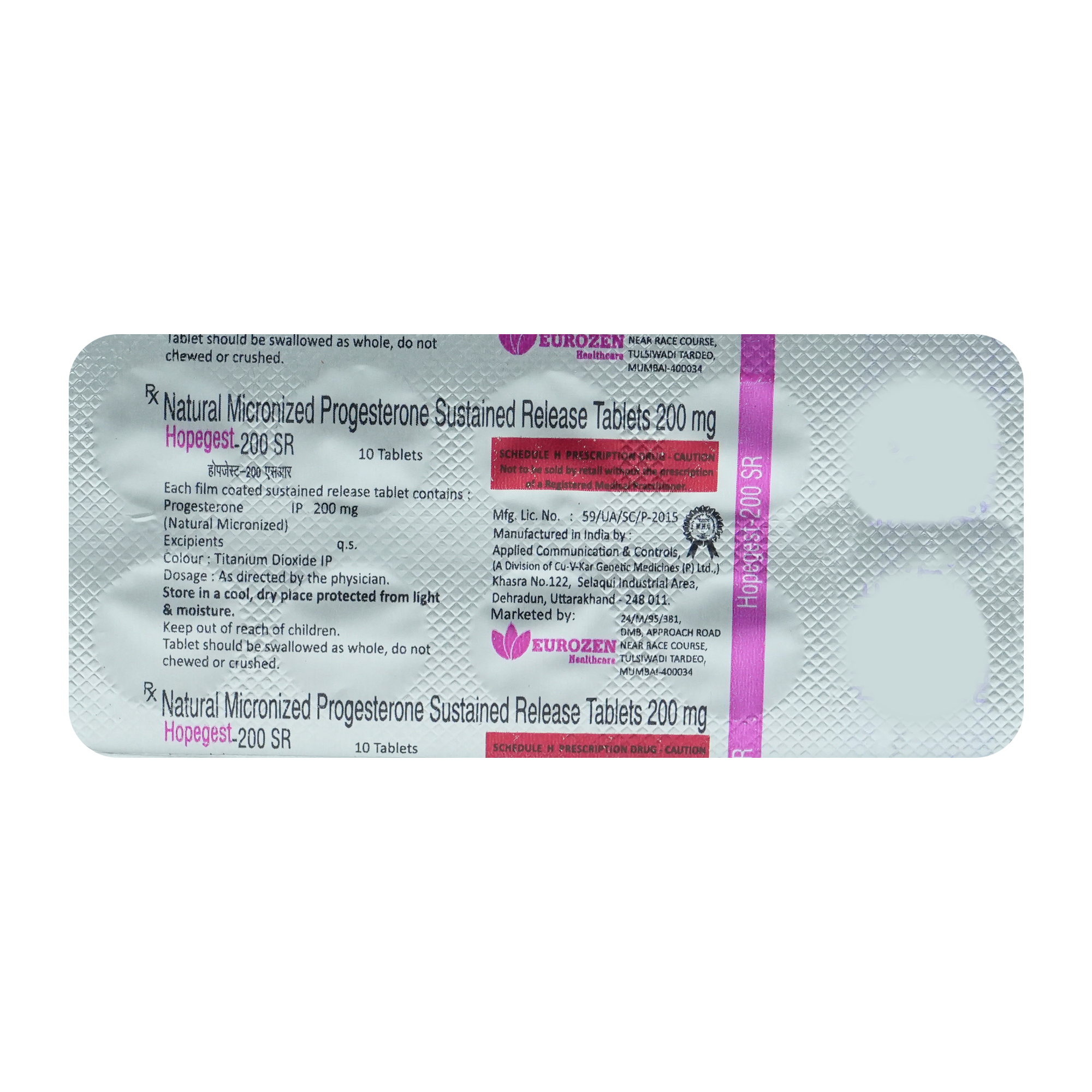 Hopegest-200 SR Tablet 10's, Pack of 10 TabletS Hopegest-200 SR Tablet 10's, Pack of 10 TabletS