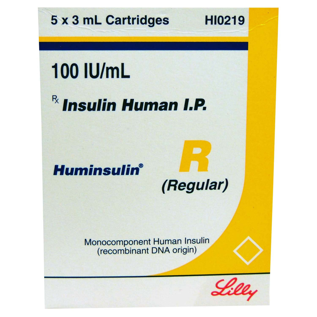 Huminsulin R 100IU/ml Cartridge 5 x 3 ml, Pack of 5 INJECTIONS Huminsulin R 100IU/ml Cartridge 5 x 3 ml, Pack of 5 INJECTIONS