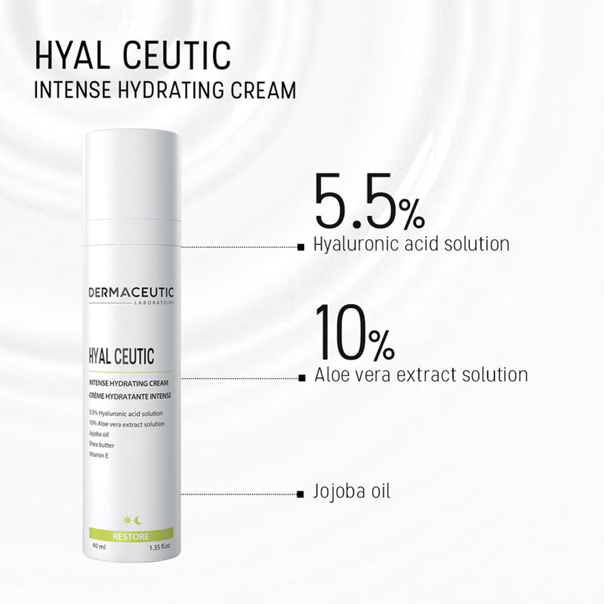 Hyal Ceutic Intense Hydrating Cream 40 ml, Pack of 1 Hyal Ceutic Intense Hydrating Cream 40 ml, Pack of 1