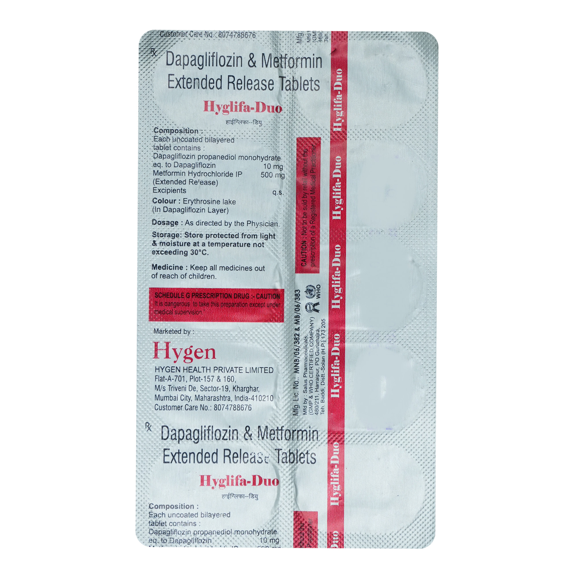 Hyglifa-DUO Tablet 10's, Pack of 10 TabletS Hyglifa-DUO Tablet 10's, Pack of 10 TabletS