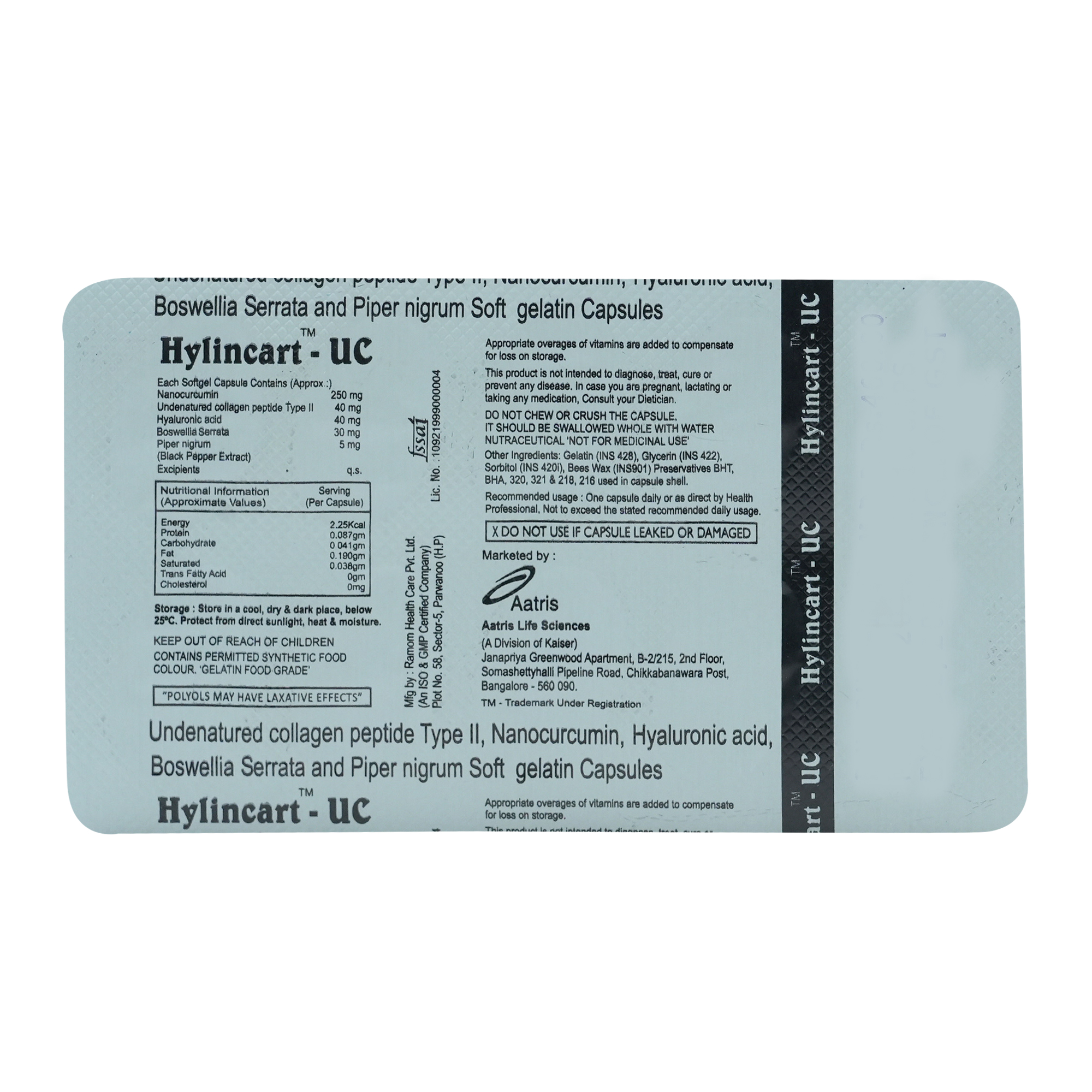 Hylincart-Uc Softgel Cap 10'S, Pack of 10 Hylincart-Uc Softgel Cap 10'S, Pack of 10