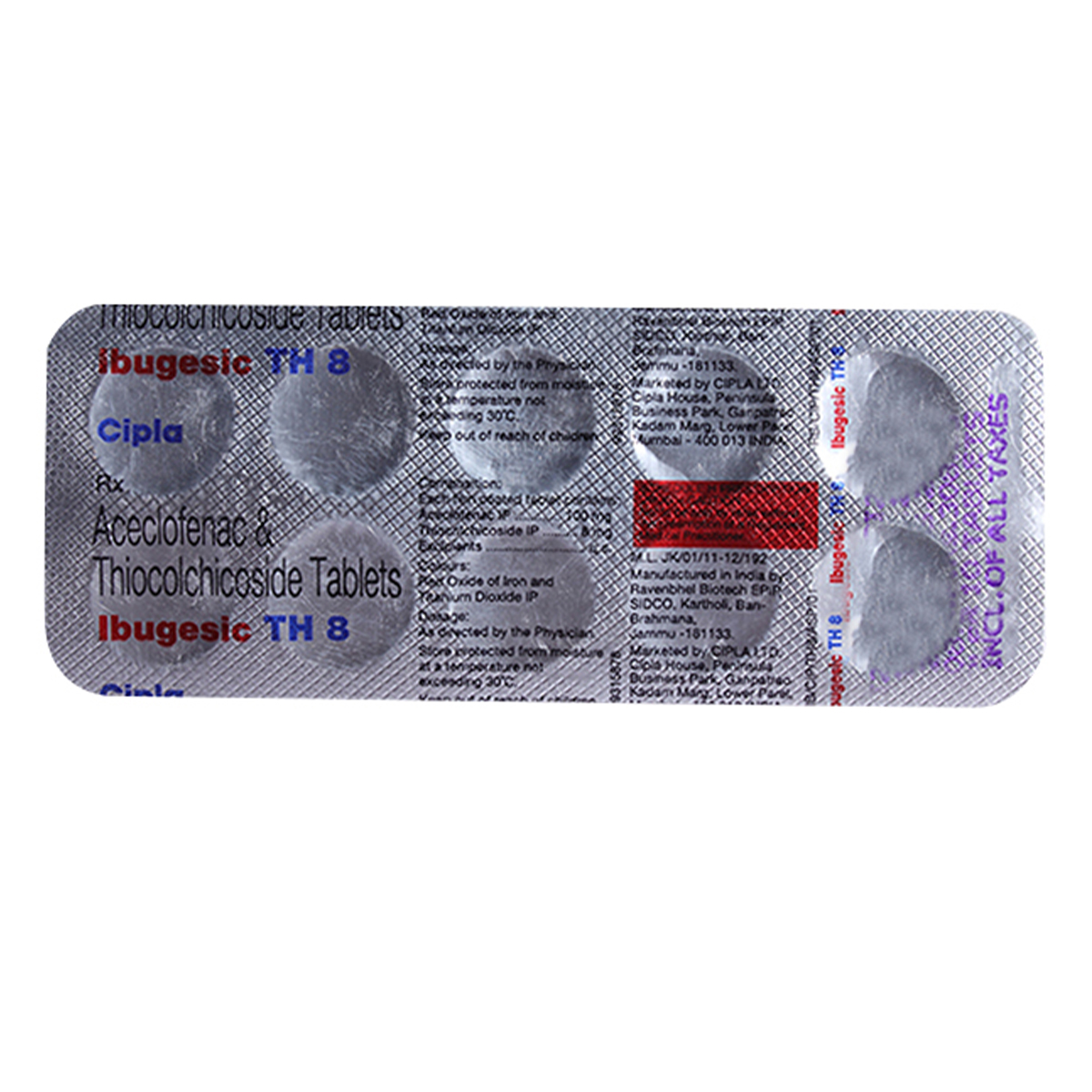 Ibugesic Th 8mg Tablet 10's Ibugesic Th 8mg Tablet 10's