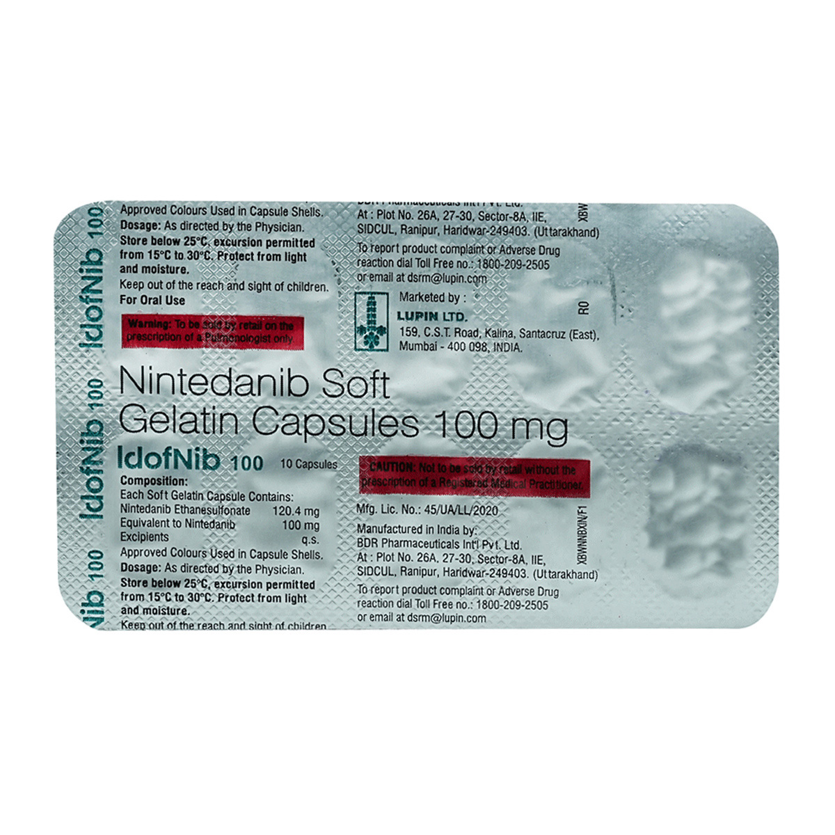 Idofnib 100 Capsule 10's, Pack of 10 CapsuleS Idofnib 100 Capsule 10's, Pack of 10 CapsuleS