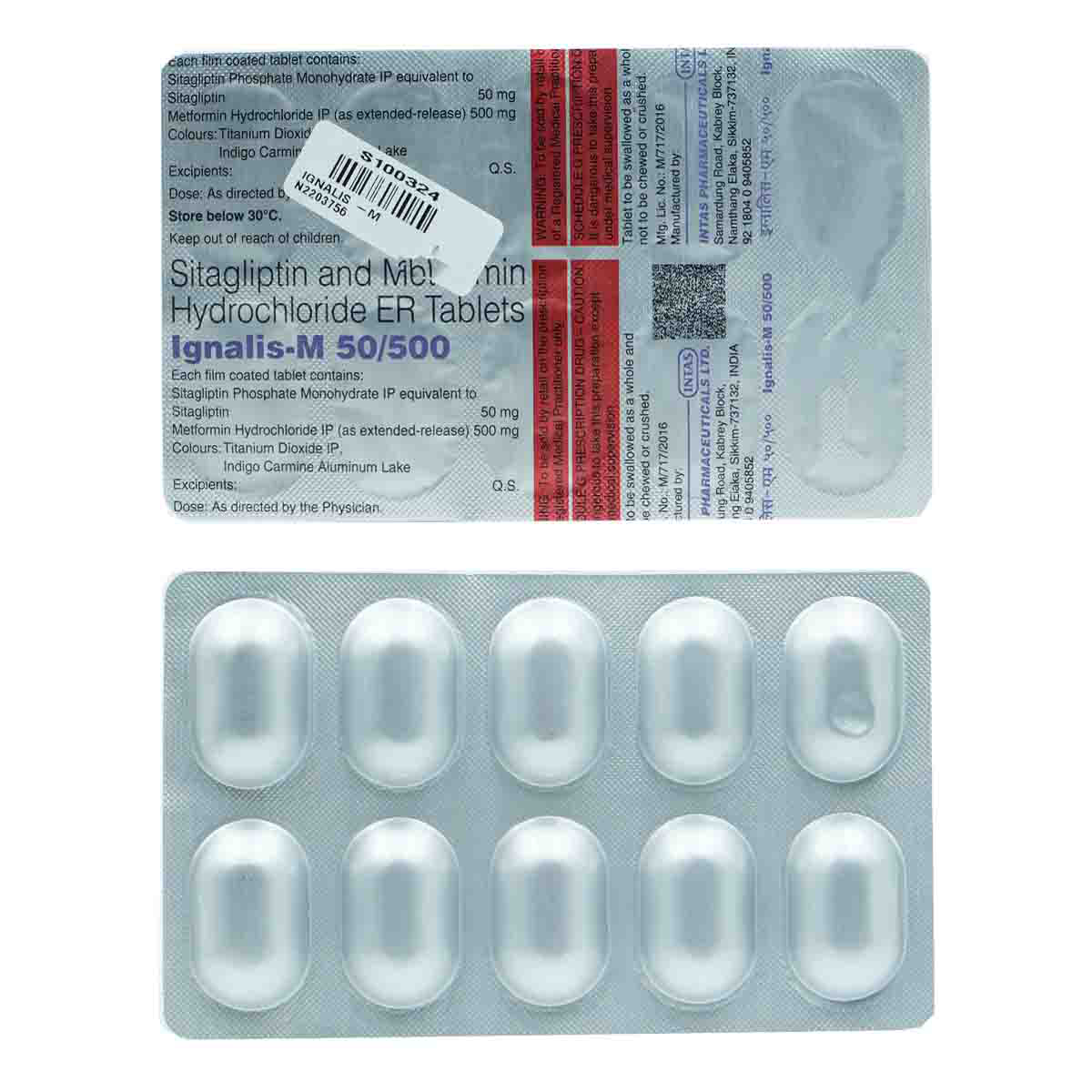 Ignalis-M 50/500 Tablet 10's, Pack of 10 TabletS Ignalis-M 50/500 Tablet 10's, Pack of 10 TabletS