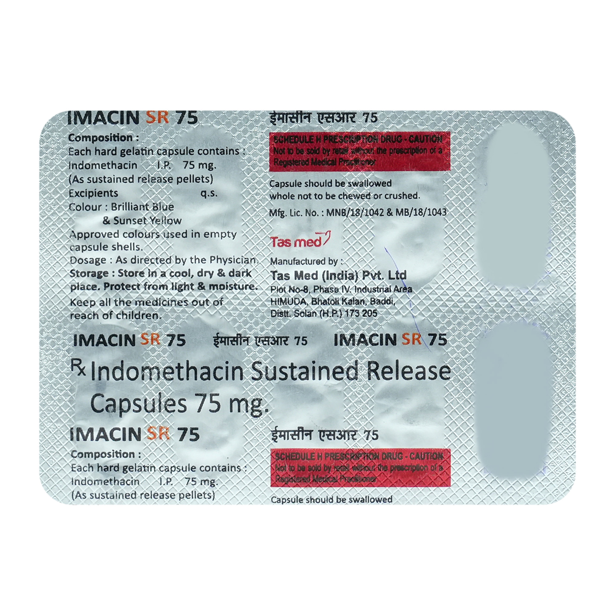 Imacin Sr 75mg Capsule 10's, Pack of 10 CapsuleS Imacin Sr 75mg Capsule 10's, Pack of 10 CapsuleS