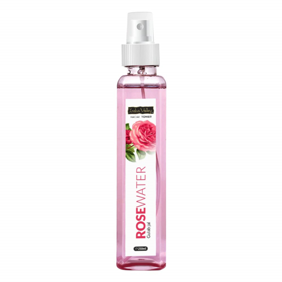 Indus Valley Rose Water 250 ml | Facial Toner | Cleanses Oil &amp; Dirt | Hydrates, Refreshes &amp; Brightens Skin, Pack of 1