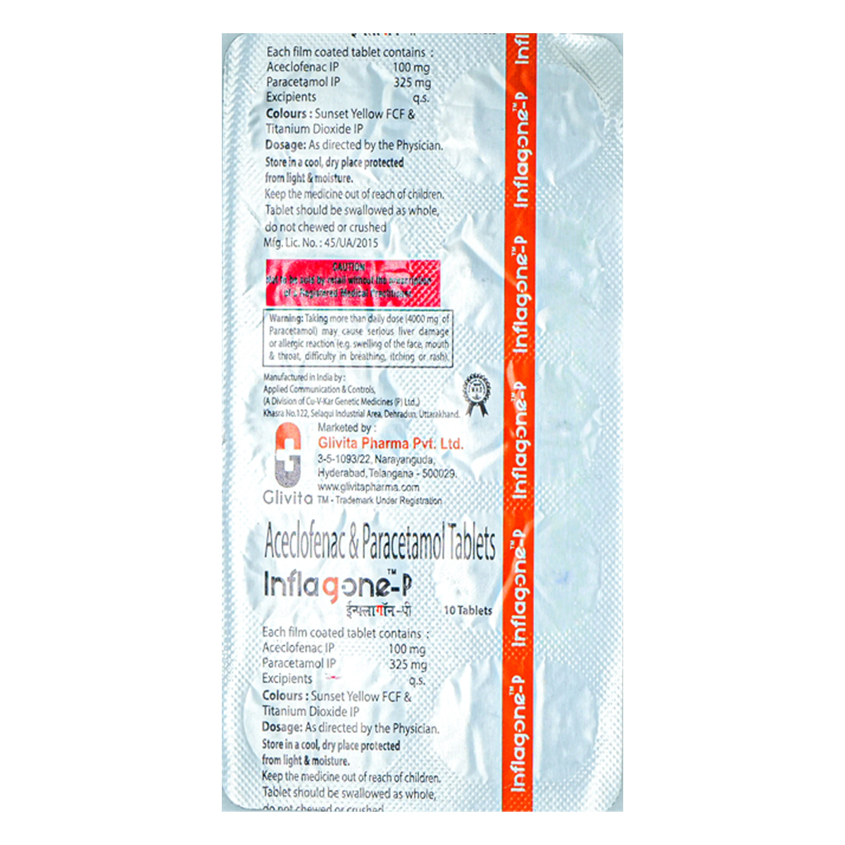 Inflagone-P Tablet 10's, Pack of 10 TabletS Inflagone-P Tablet 10's, Pack of 10 TabletS