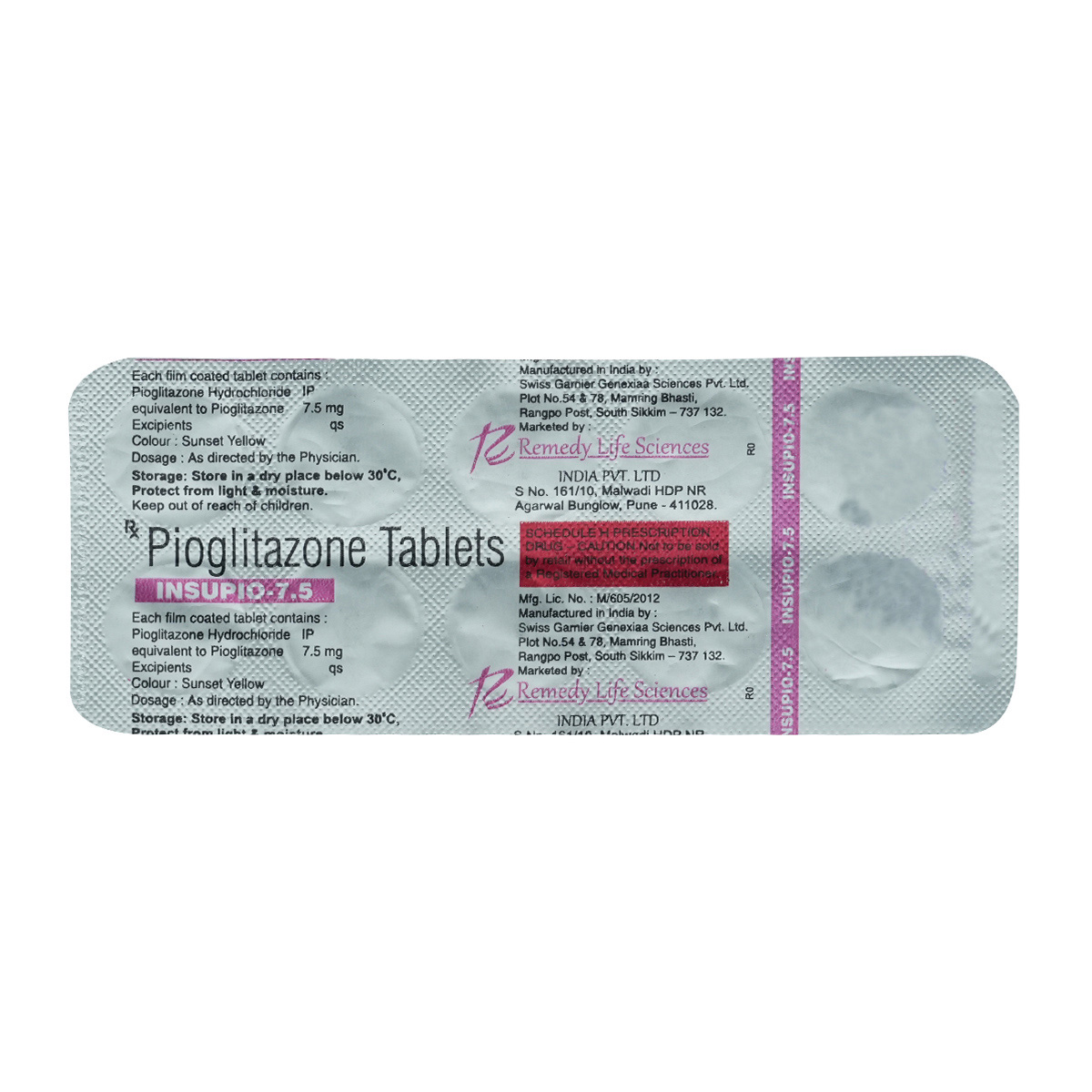 Insupio-7.5 mg Tablet 10's, Pack of 10 TABLETS Insupio-7.5 mg Tablet 10's, Pack of 10 TABLETS