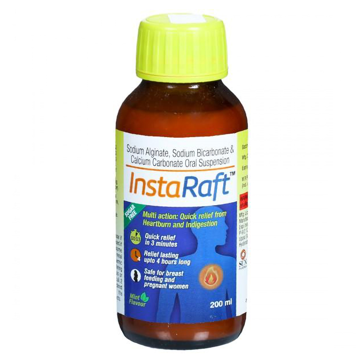 Buy Instaraft Sugar Free Mint Oral Suspension 200 ml Online