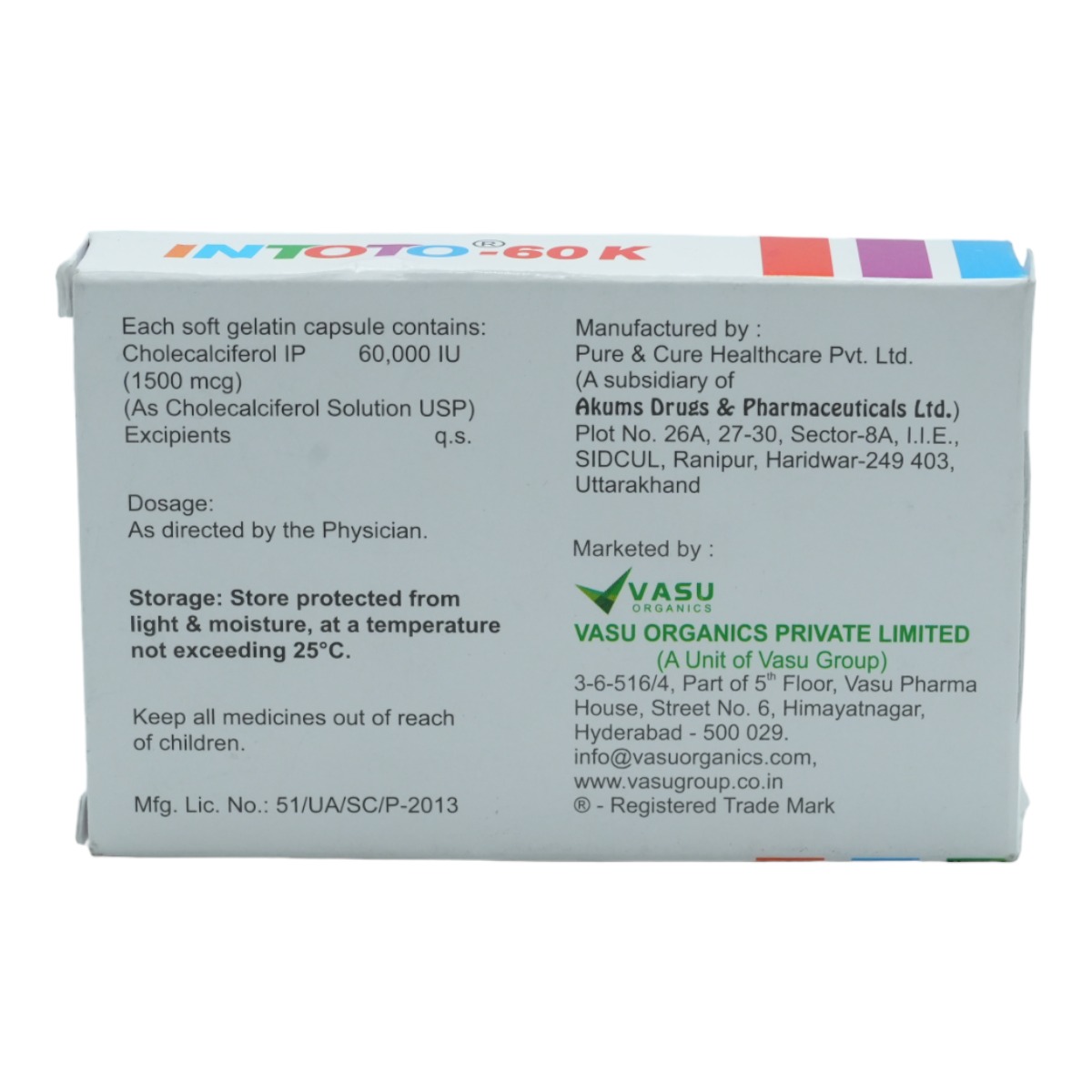 Intoto-60K Capsule 4's, Pack of 4 Intoto-60K Capsule 4's, Pack of 4