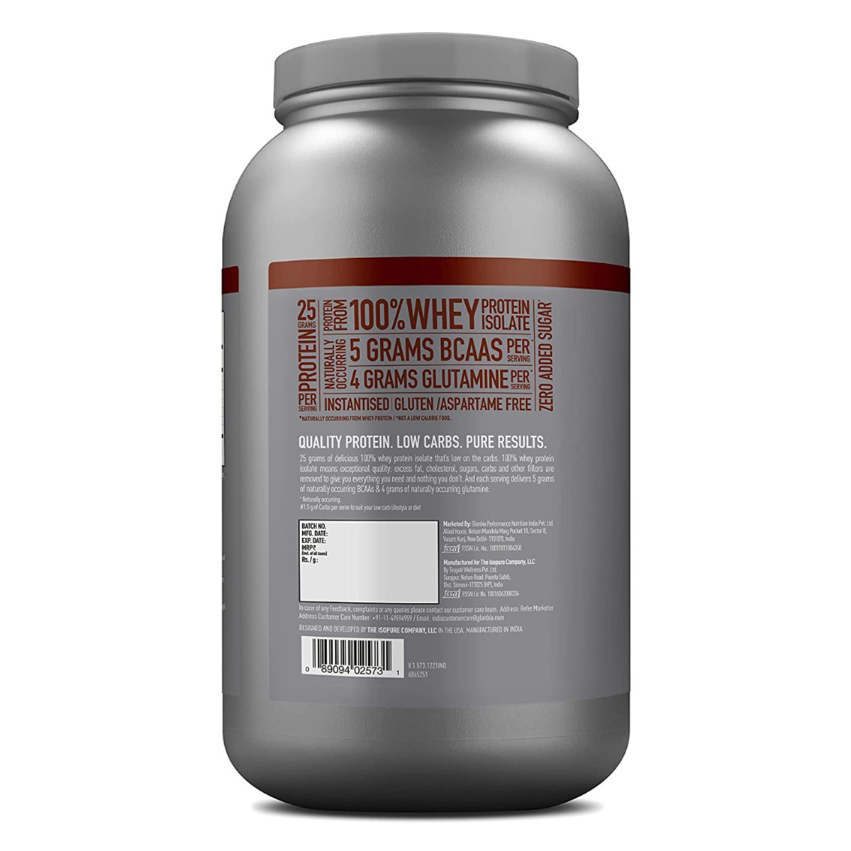 Isopure Low Carb 100% Whey Protein Isolate Dutch Chocolate Flavour Powder, 2.20 lb, Pack of 1 Isopure Low Carb 100% Whey Protein Isolate Dutch Chocolate Flavour Powder, 2.20 lb, Pack of 1