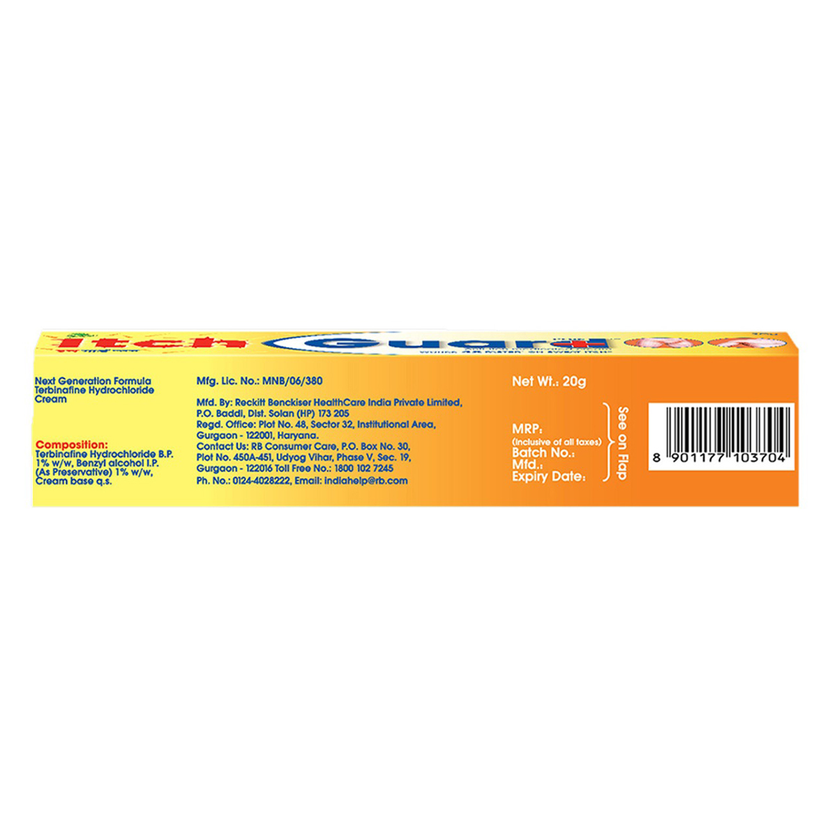 Itch Guard+ Cream 20 gm | Terbinafine With Cooling Menthol | With 3 Triple Action | Kills Fungus & Stop Its Further Spread, Pack of 1 Itch Guard+ Cream 20 gm | Terbinafine With Cooling Menthol | With 3 Triple Action | Kills Fungus & Stop Its Further Spread, Pack of 1