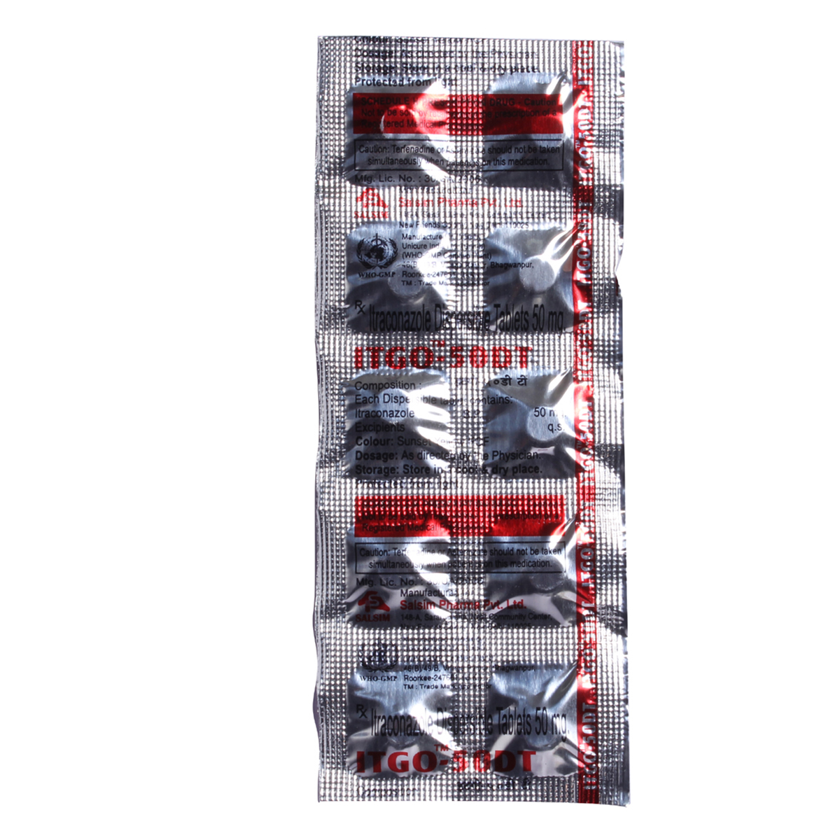 Itgo-50mg Dt Tablet 10's, Pack of 10 TabletS Itgo-50mg Dt Tablet 10's, Pack of 10 TabletS