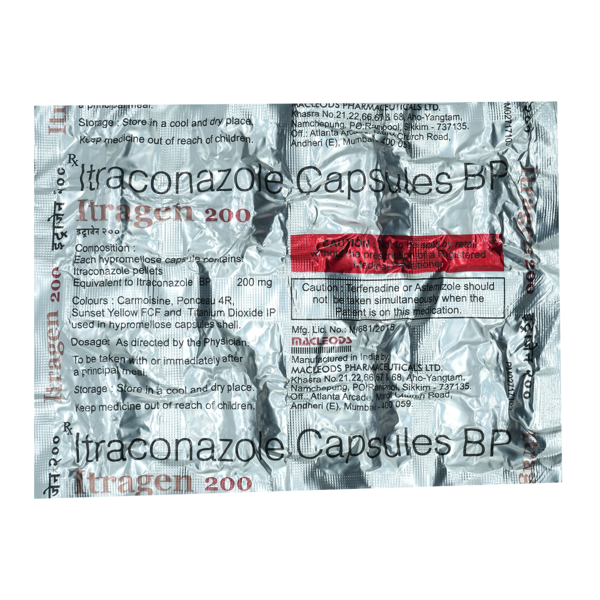 Itragen 200 mg Capsule 8's, Pack of 8 CapsuleS Itragen 200 mg Capsule 8's, Pack of 8 CapsuleS