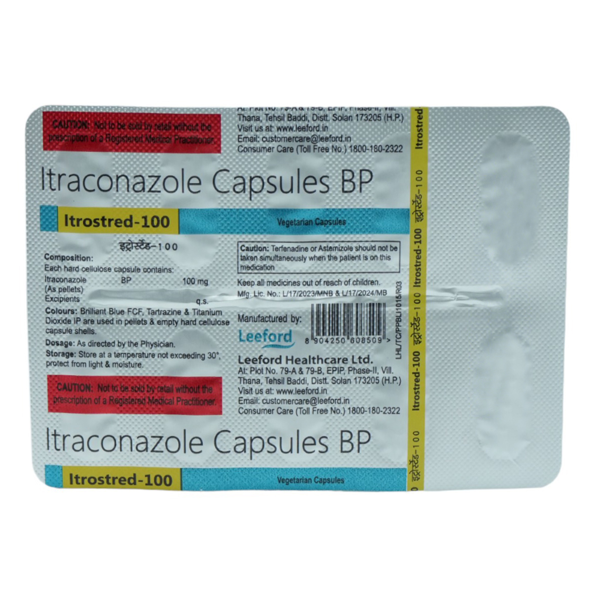 Itrostred-100 Capsule 10's, Pack of 10 CAPSULES Itrostred-100 Capsule 10's, Pack of 10 CAPSULES