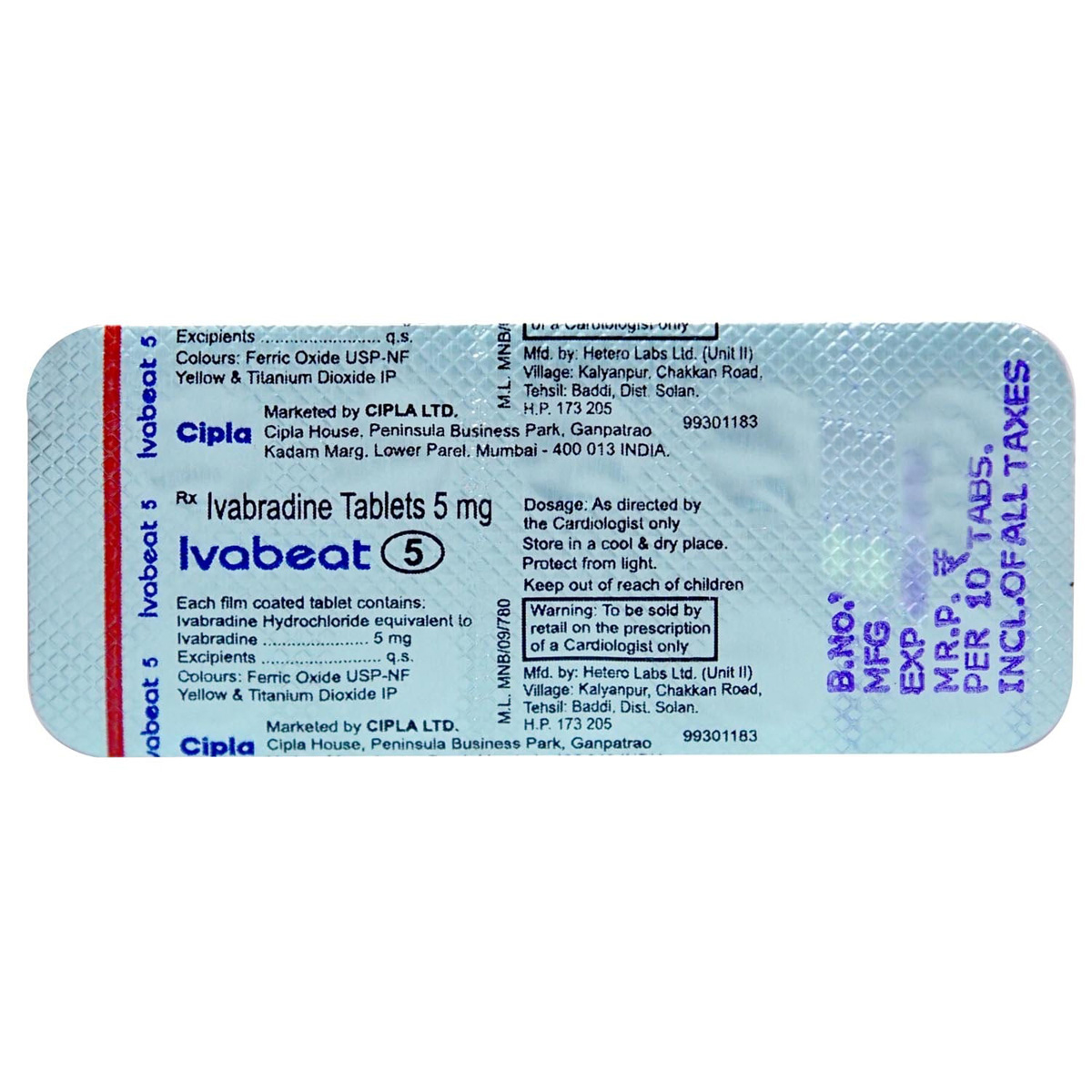 Ivabeat 5 Tablet 10's, Pack of 10 TabletS Ivabeat 5 Tablet 10's, Pack of 10 TabletS