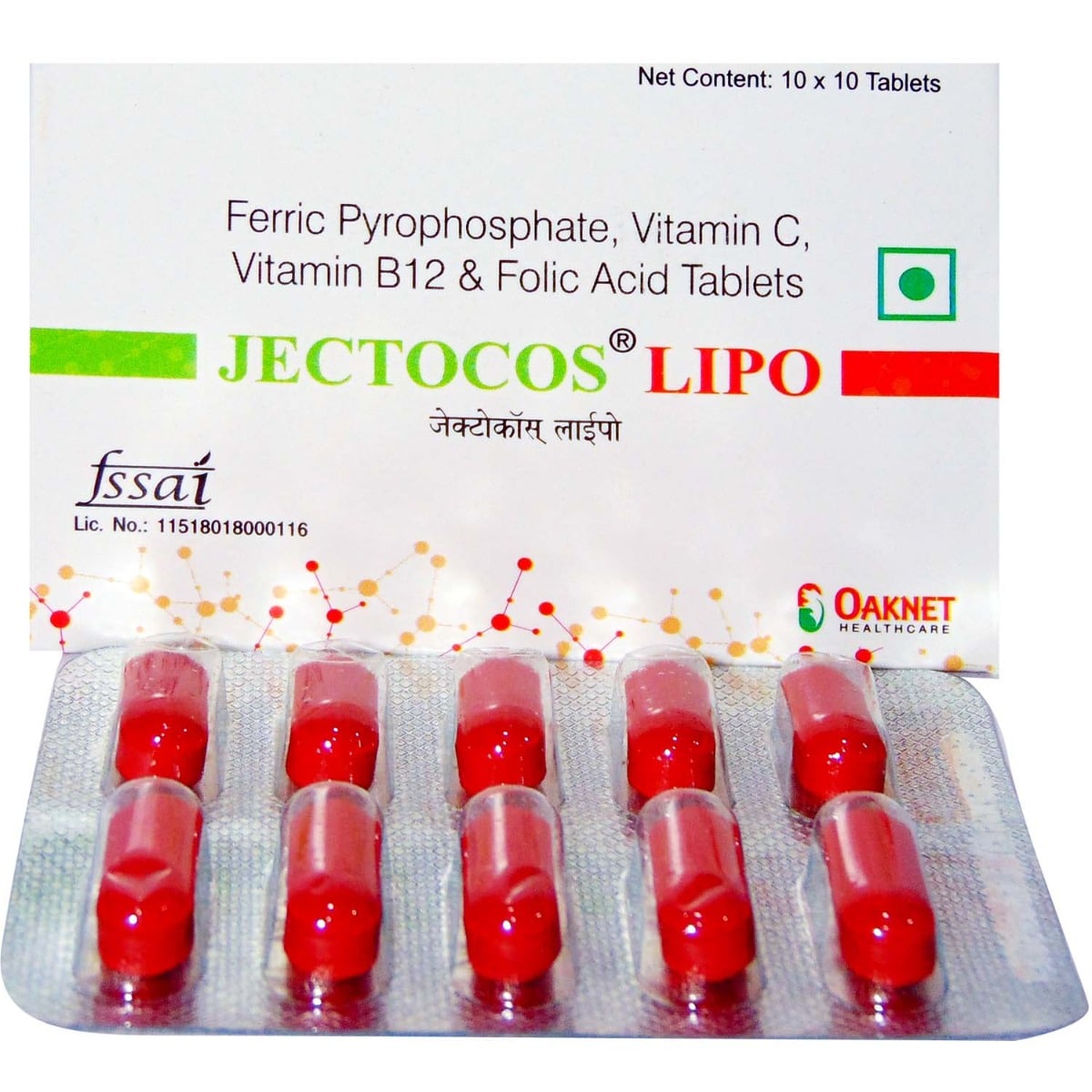 Jectocos Lipo Tablet 10's, Pack of 10 TABLETS Jectocos Lipo Tablet 10's, Pack of 10 TABLETS
