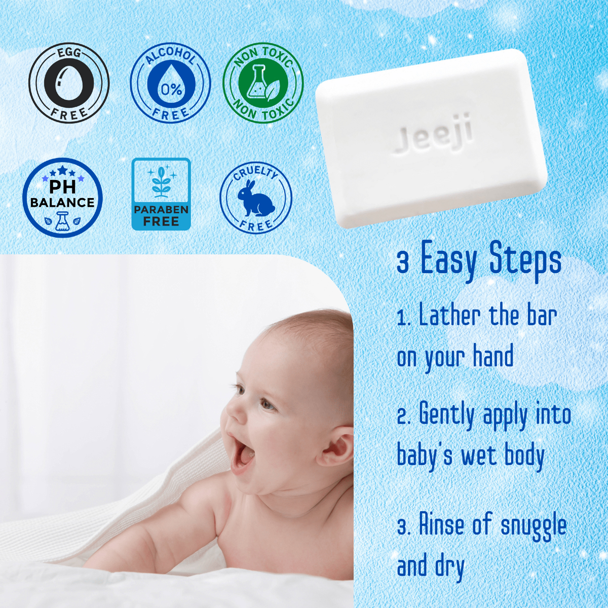 Jeeji Bathing Bar 75 gm, Pack of 1 Jeeji Bathing Bar 75 gm, Pack of 1