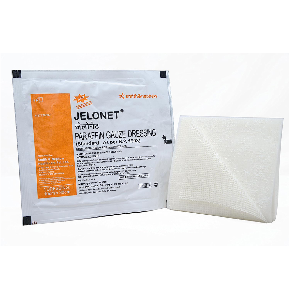 Jelonet 10 cm x 30 cm Paraffin Gauze, 1 Count, Pack of 1