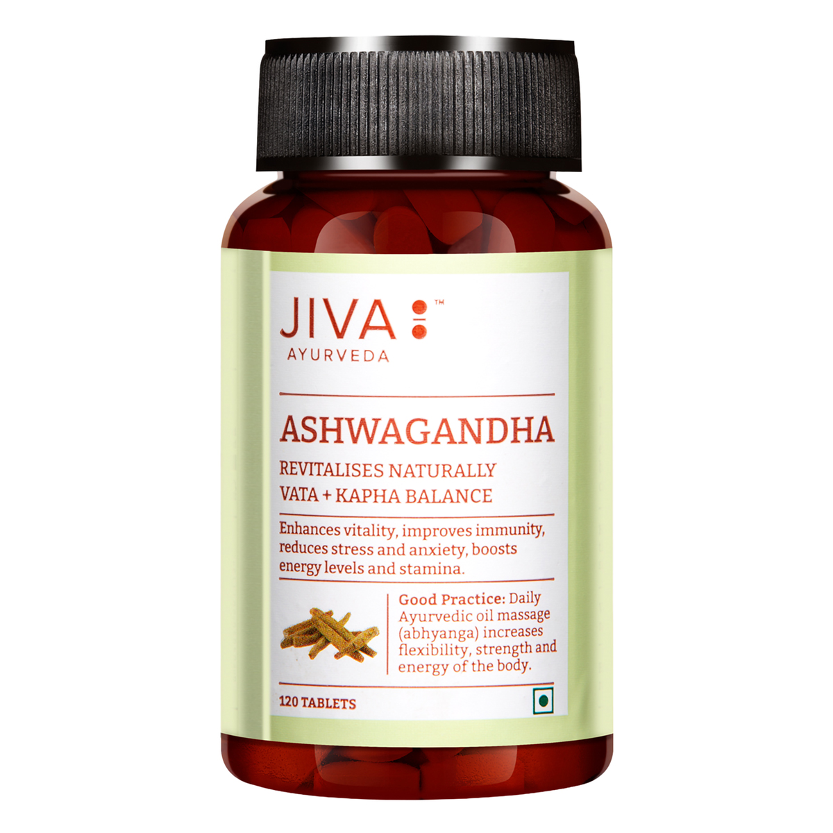 Jiva Ashwagandha, 120 Tablets, Pack of 1 Jiva Ashwagandha, 120 Tablets, Pack of 1