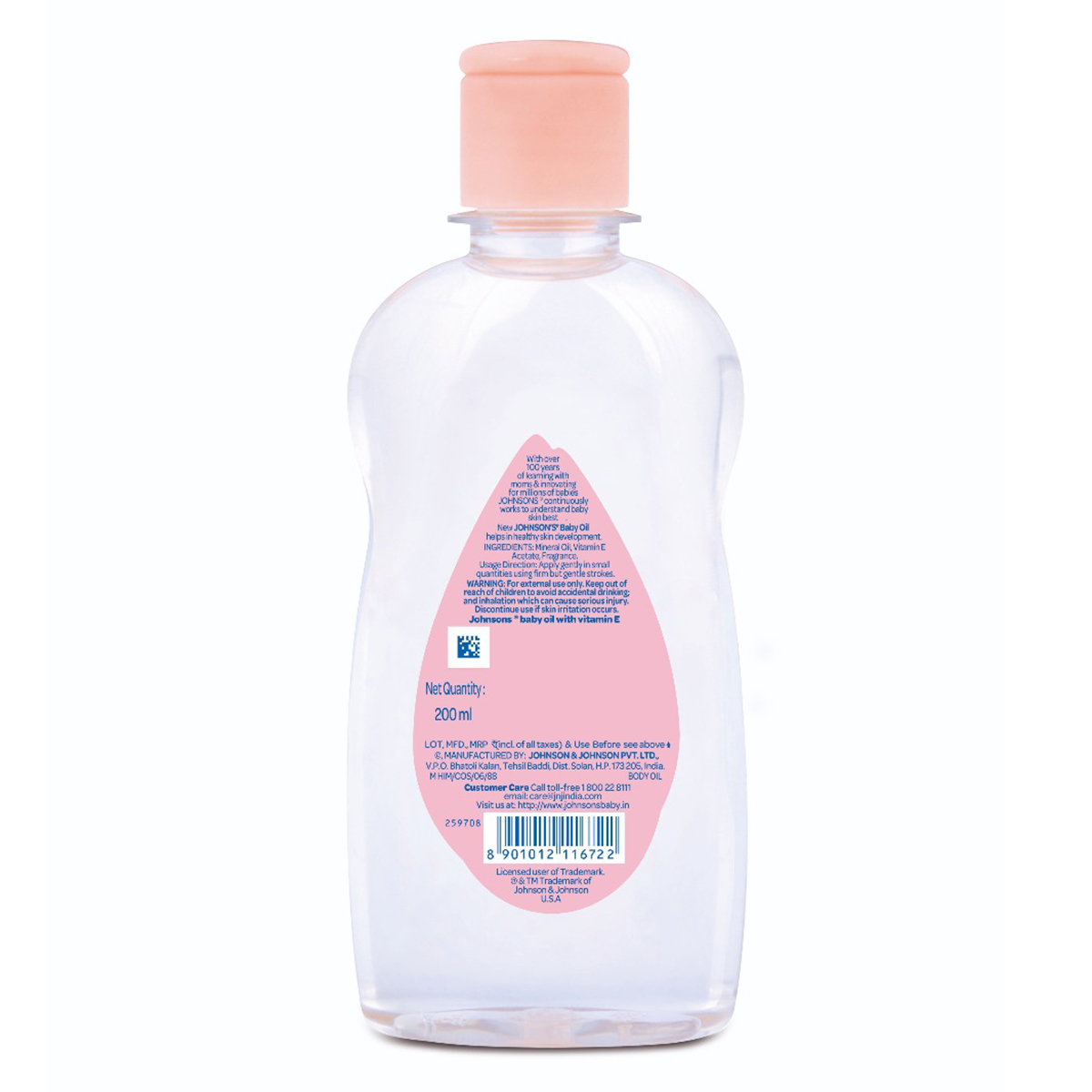 Johnson's Baby Oil, 200 ml, Pack of 1 Johnson's Baby Oil, 200 ml, Pack of 1