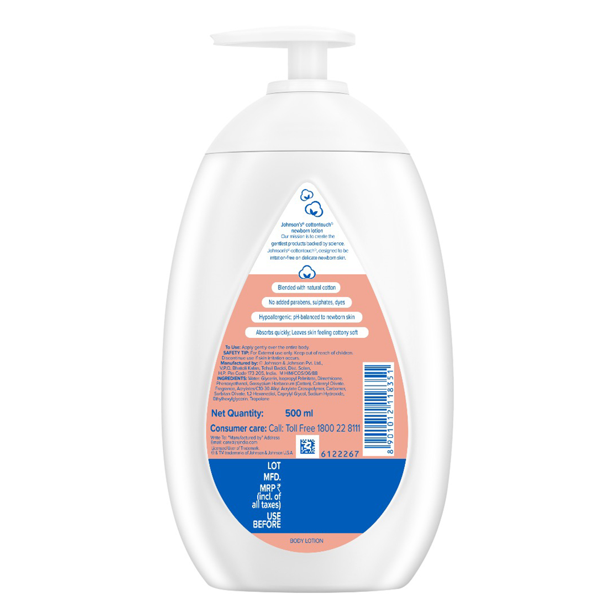 Johnson's Cottontouch New Born Lotion, 500 ml, Pack of 1 Johnson's Cottontouch New Born Lotion, 500 ml, Pack of 1