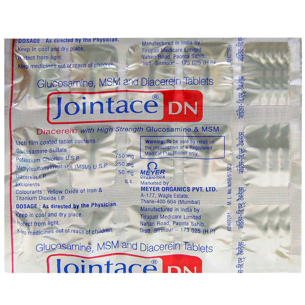 Jointace DN Tablet 15's, Pack of 15 TABLETS Jointace DN Tablet 15's, Pack of 15 TABLETS