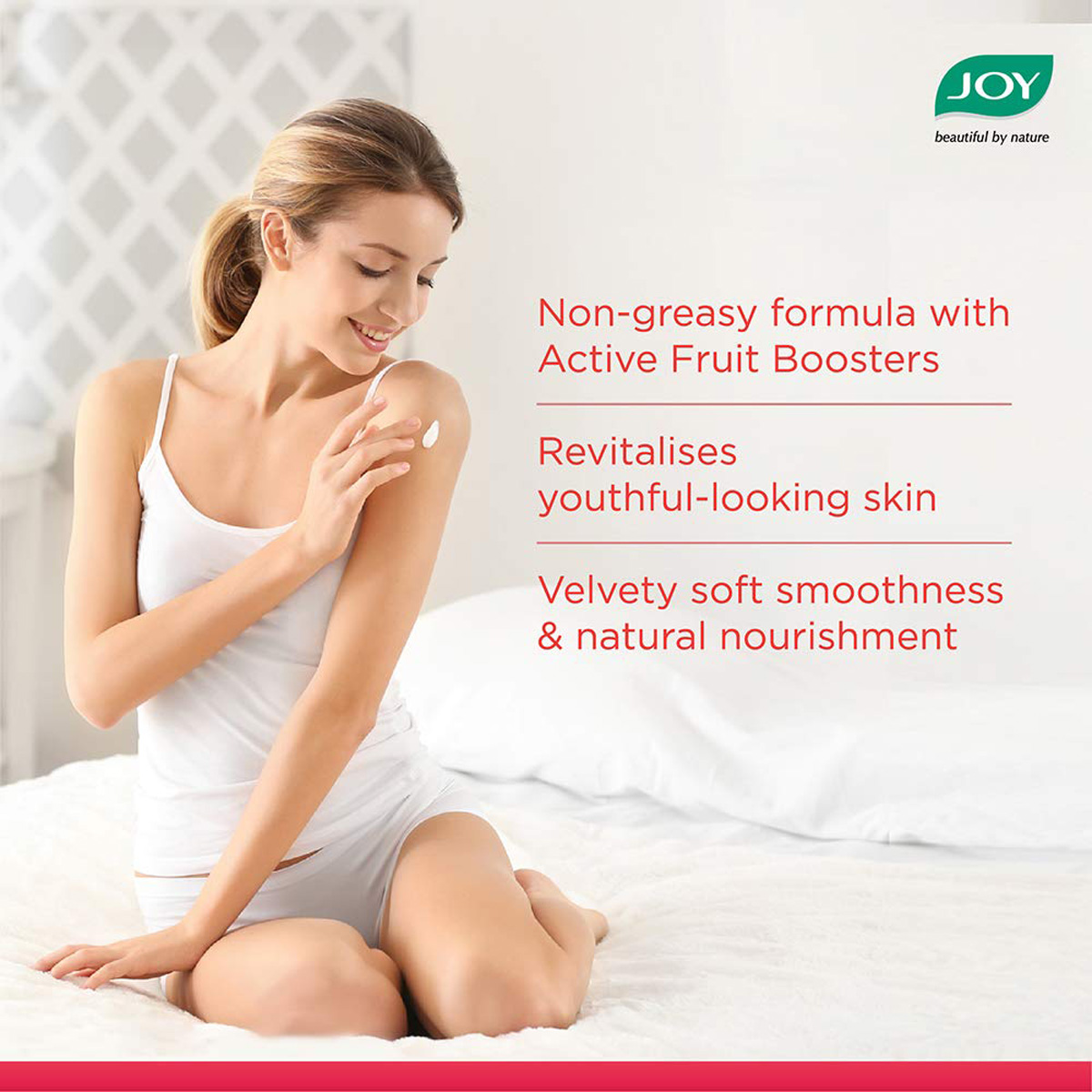 Joy Skin Fruits Moisturizing Body Lotion 300 ml | With Jojoba & Almond Oil | Moisturises & Softens Skin | For Soft, Youthful Skin | Non Greasy, Pack of 1 Joy Skin Fruits Moisturizing Body Lotion 300 ml | With Jojoba & Almond Oil | Moisturises & Softens Skin | For Soft, Youthful Skin | Non Greasy, Pack of 1