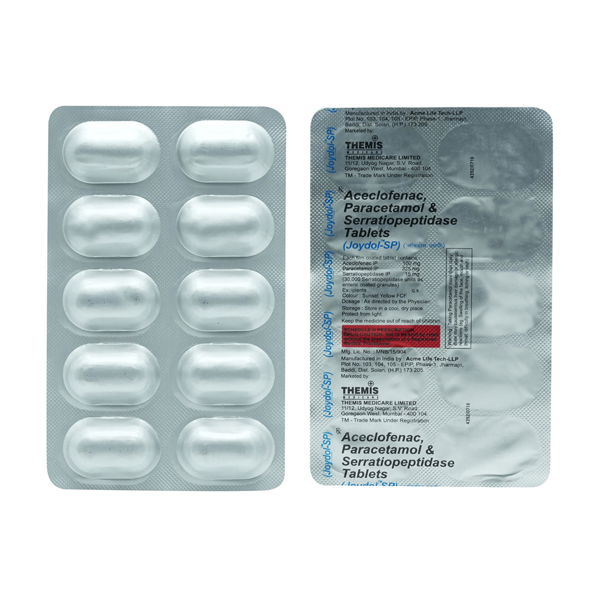 Joydol-SP Tablet 10's, Pack of 10 TABLETS Joydol-SP Tablet 10's, Pack of 10 TABLETS