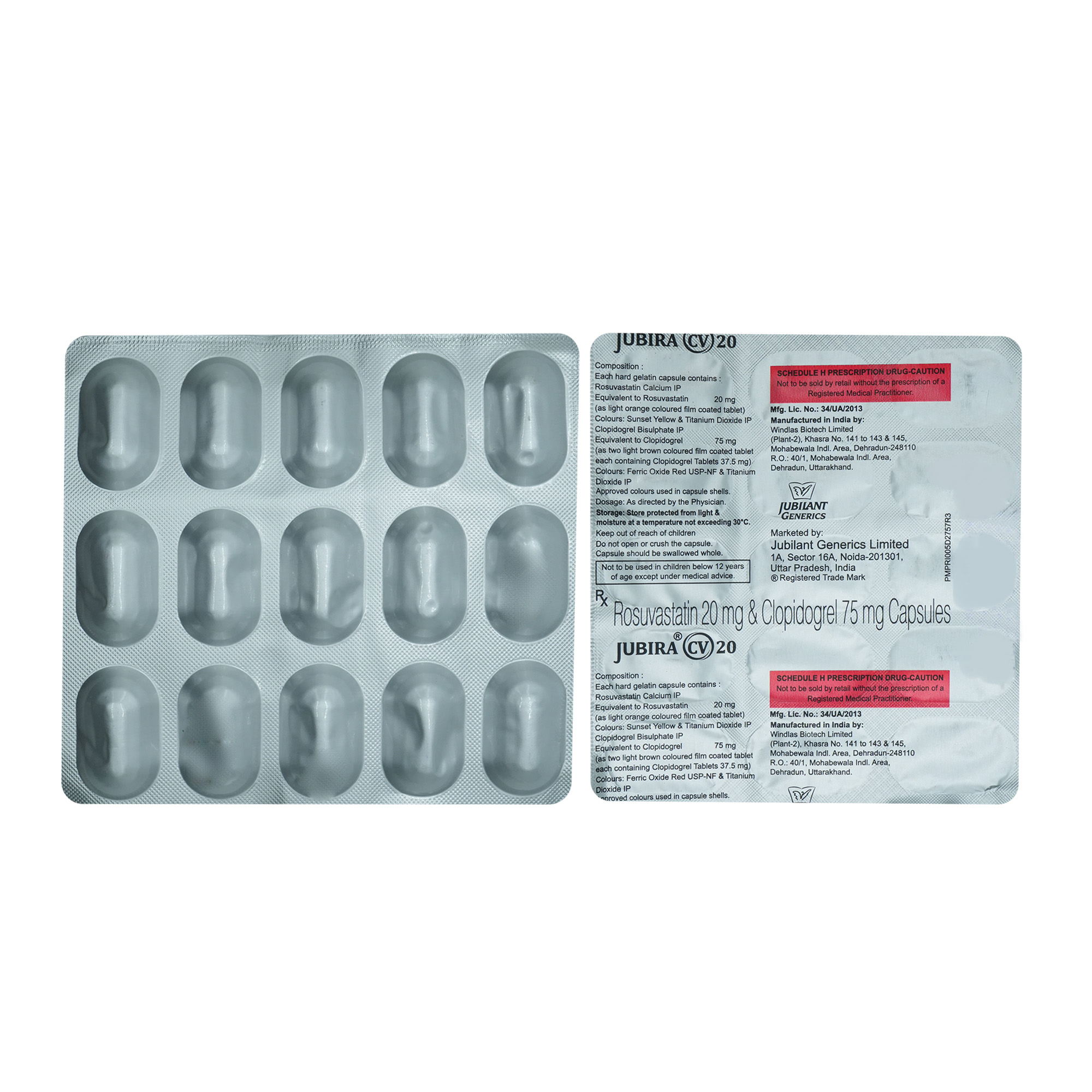 Jubira CV 20 Capsule 15's, Pack of 15 CapsuleS Jubira CV 20 Capsule 15's, Pack of 15 CapsuleS