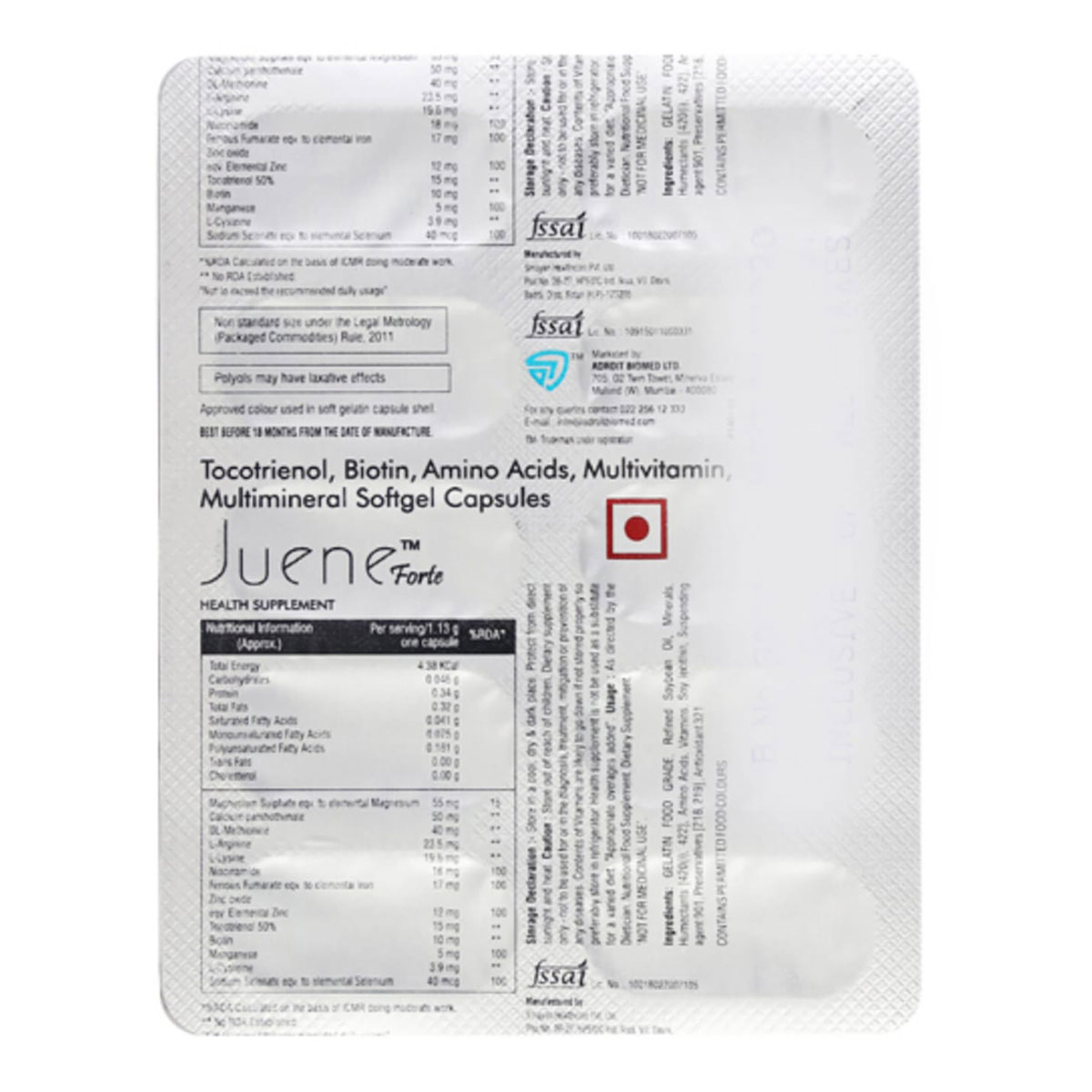 Juene Forte Capsule 10's Juene Forte Capsule 10's