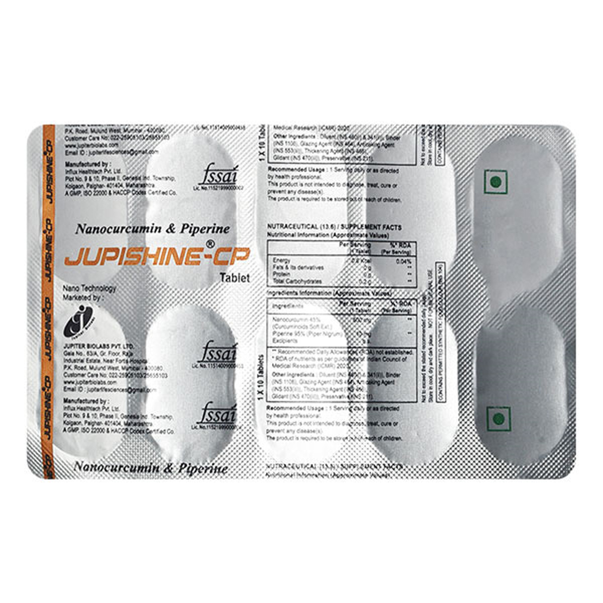 Jupishine-CP Tablet 10's, Pack of 10 TABLETS Jupishine-CP Tablet 10's, Pack of 10 TABLETS