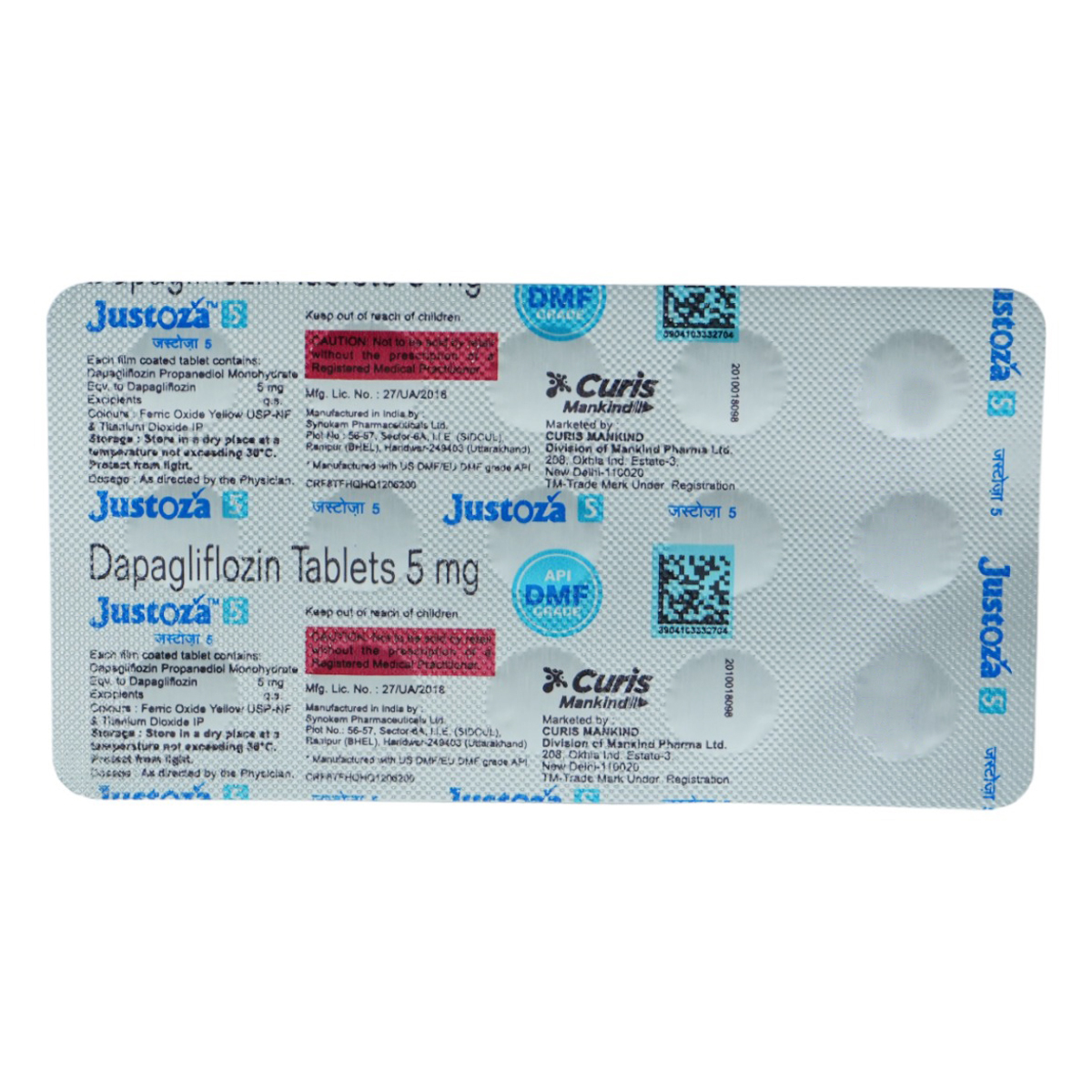 Justoza 5 Tablet 15's, Pack of 15 TABLETS Justoza 5 Tablet 15's, Pack of 15 TABLETS