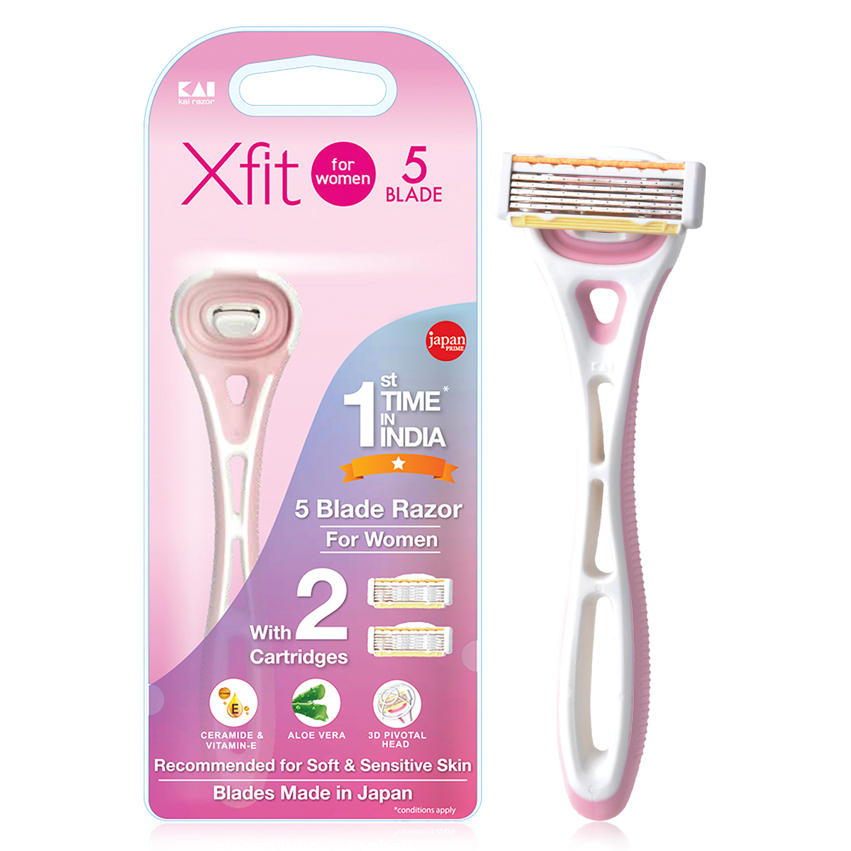 Kai Xfit 1 Razor + 2 Catridges for Women, 1 kit, Pack of 1 Kai Xfit 1 Razor + 2 Catridges for Women, 1 kit, Pack of 1