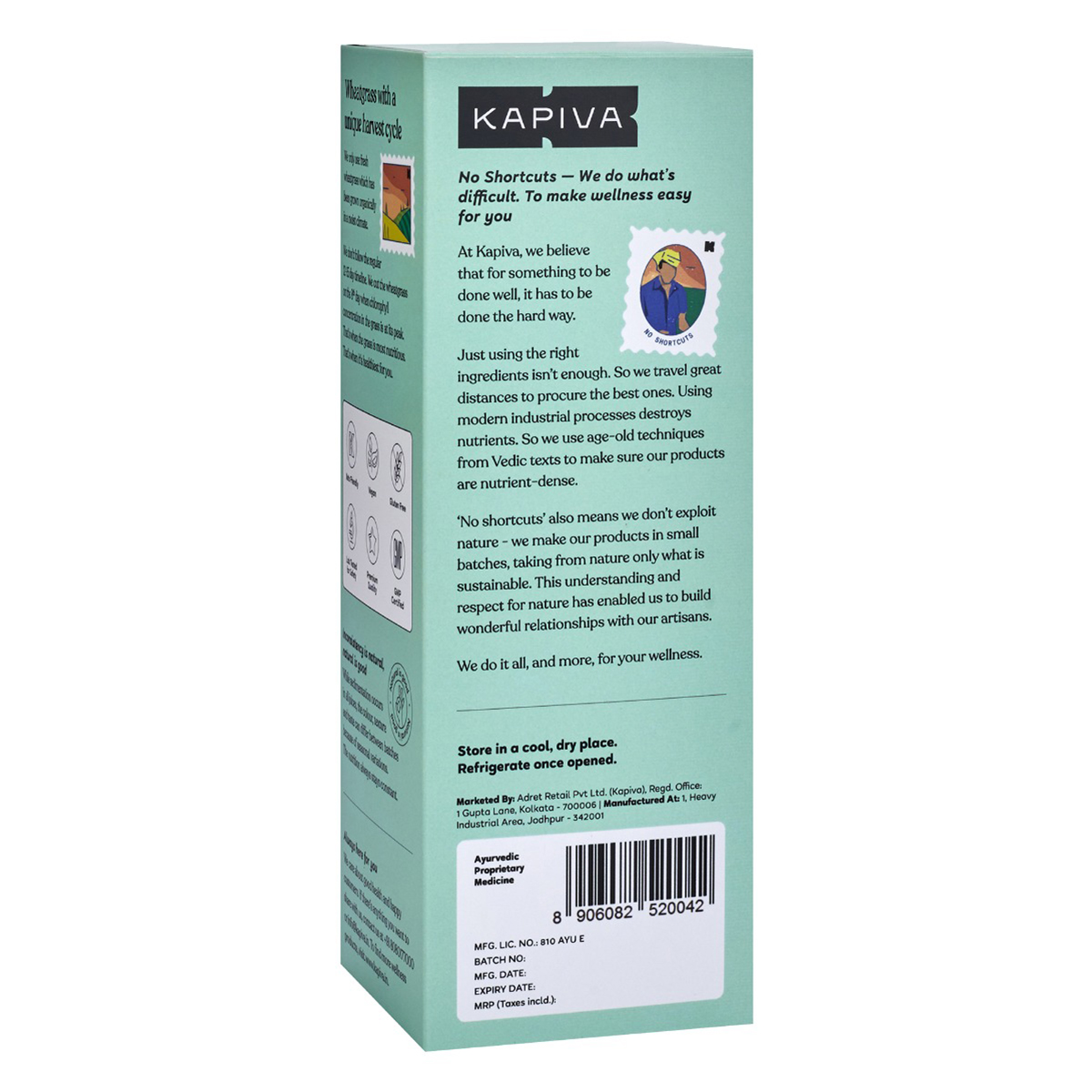 Kapiva Wheatgrass Juice, 1 Litre, Pack of 1 Kapiva Wheatgrass Juice, 1 Litre, Pack of 1