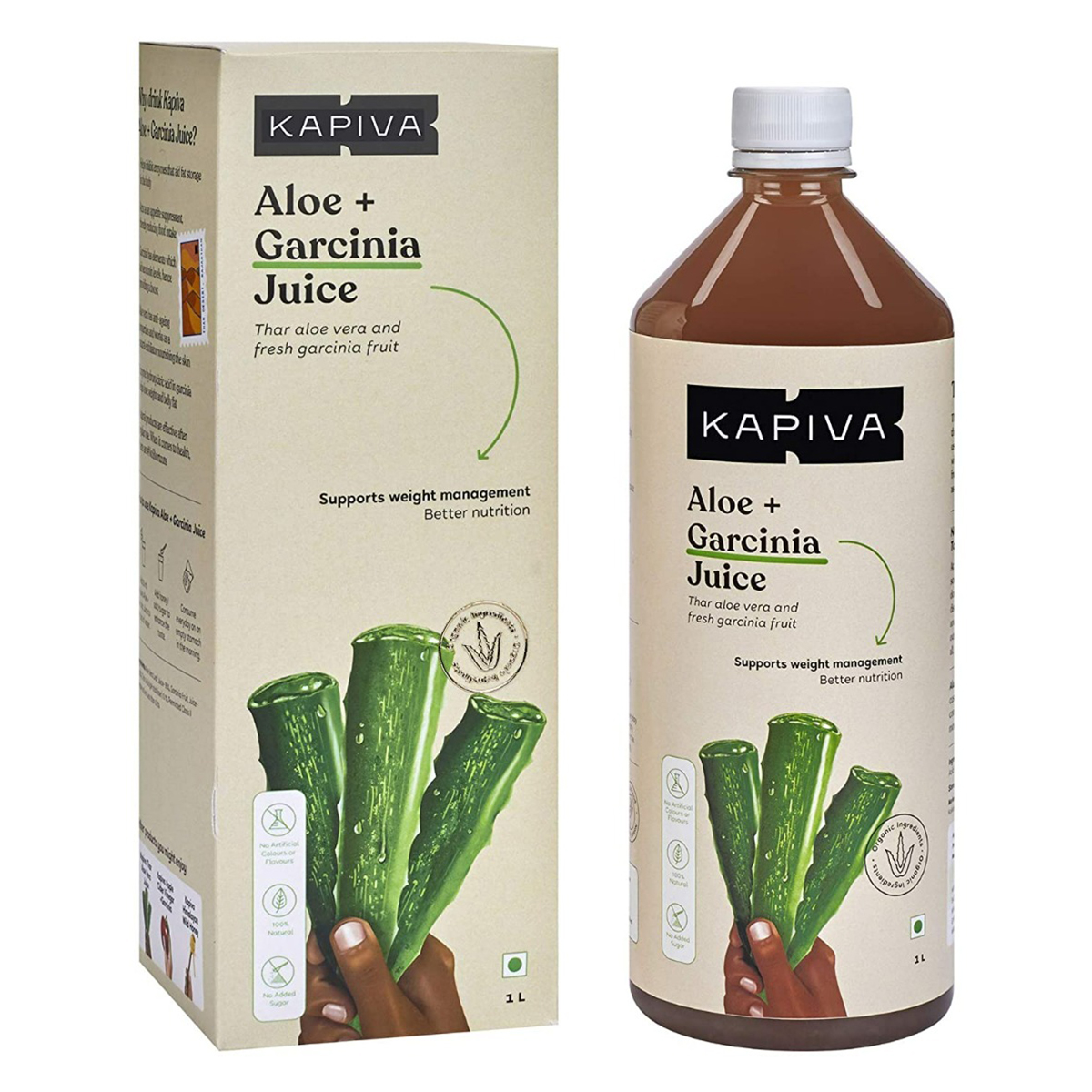 Kapiva Aloe + Garcinia Juice, 1 Litre, Pack of 1 Kapiva Aloe + Garcinia Juice, 1 Litre, Pack of 1