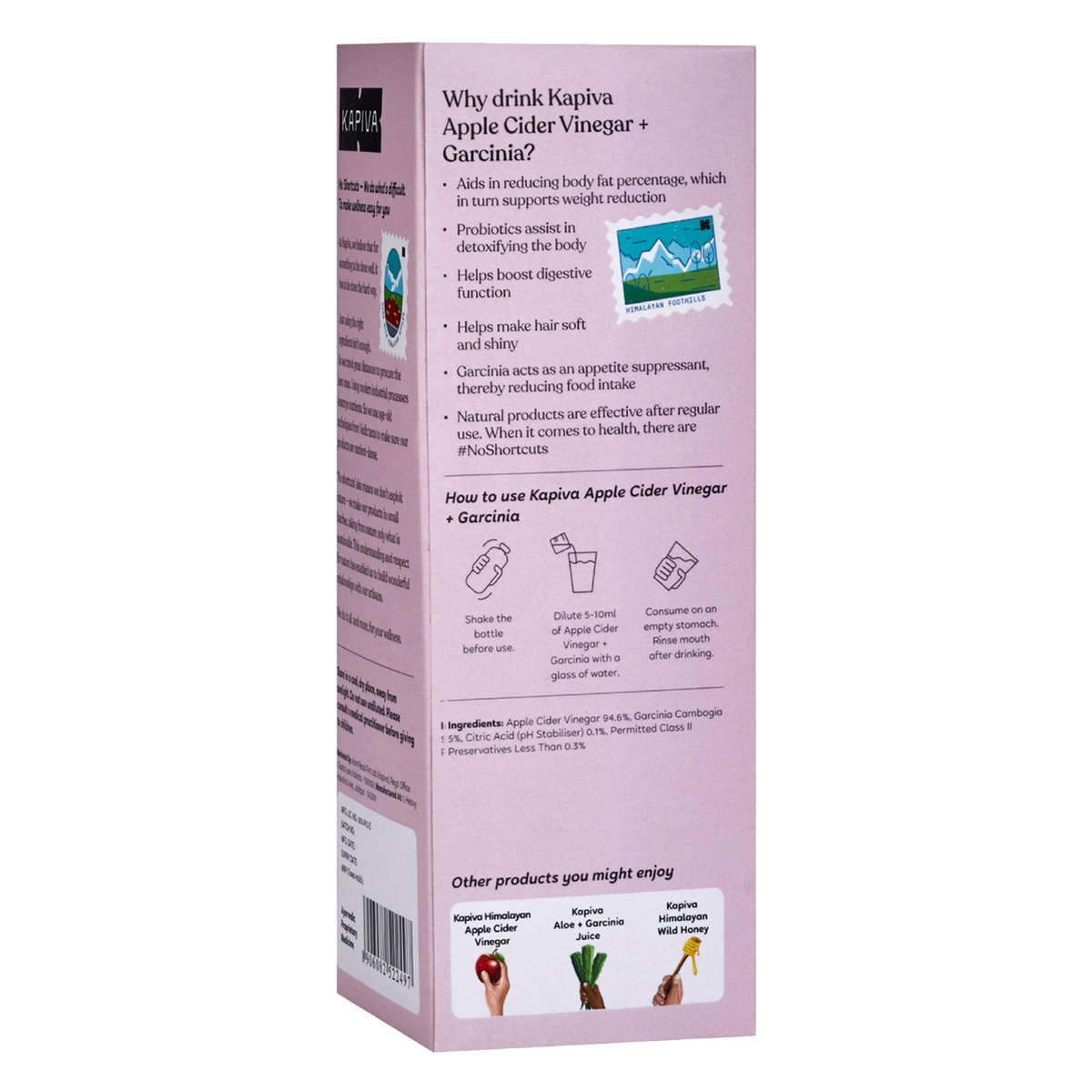Kapiva Apple Cider Vinegar + Garcinia Juice, 500 ml, Pack of 1 Kapiva Apple Cider Vinegar + Garcinia Juice, 500 ml, Pack of 1