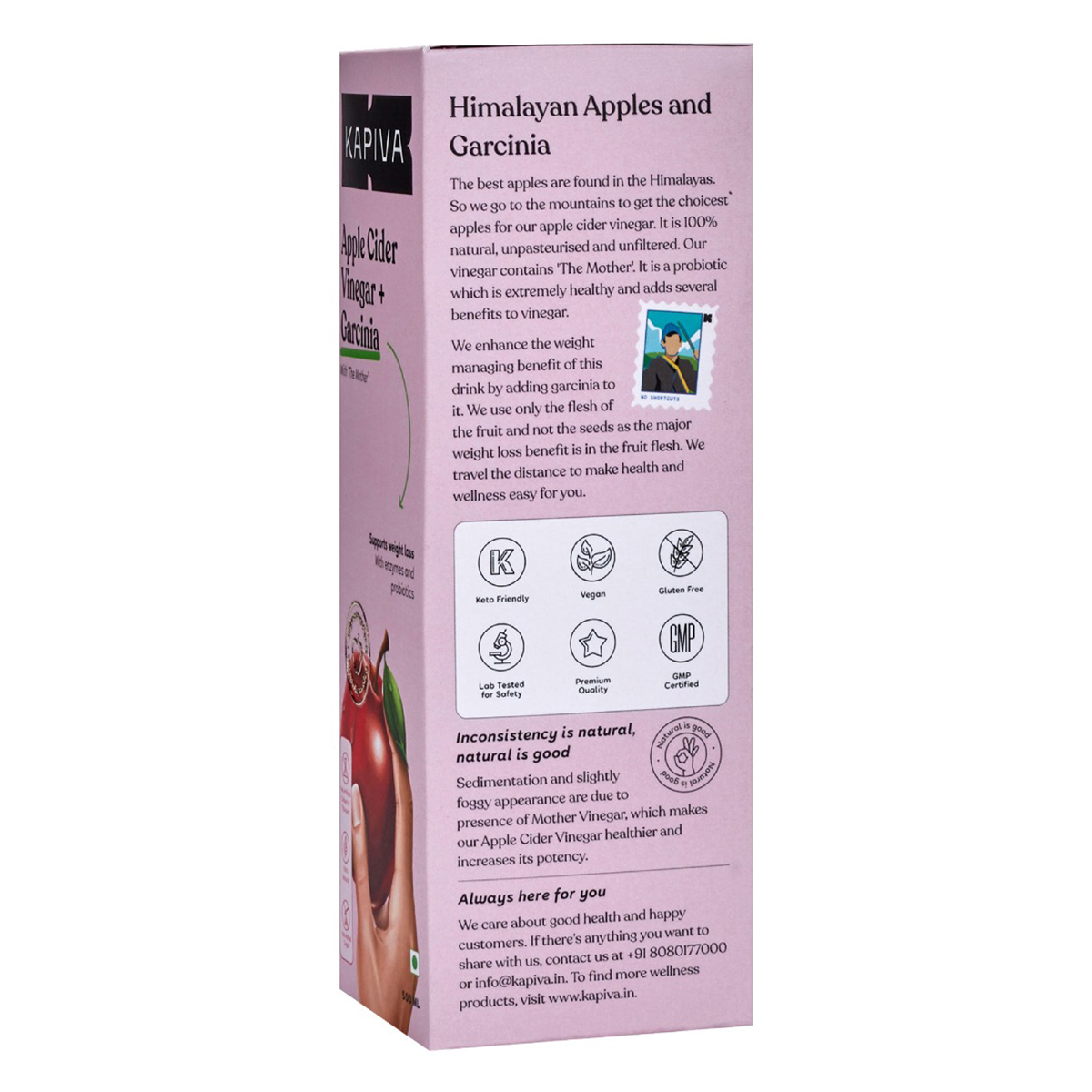 Kapiva Apple Cider Vinegar + Garcinia Juice, 500 ml, Pack of 1 Kapiva Apple Cider Vinegar + Garcinia Juice, 500 ml, Pack of 1
